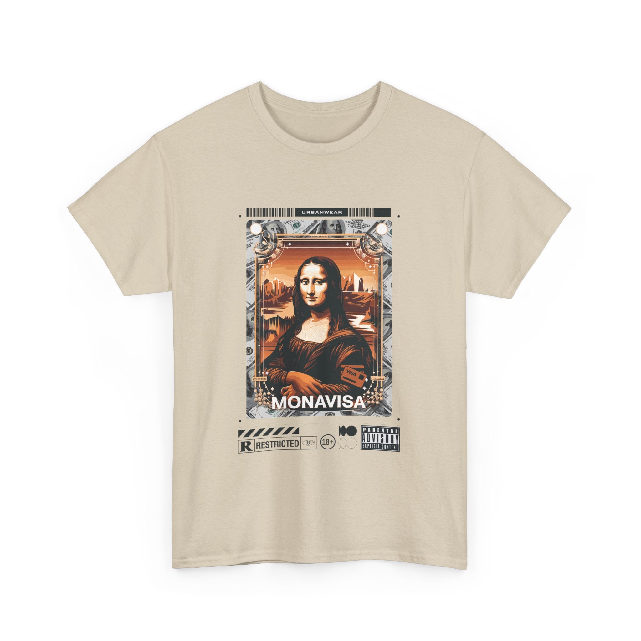 Mona Lisa Inspired Unisex Heavy Cotton Tee - Art Lover's Statement Shirt