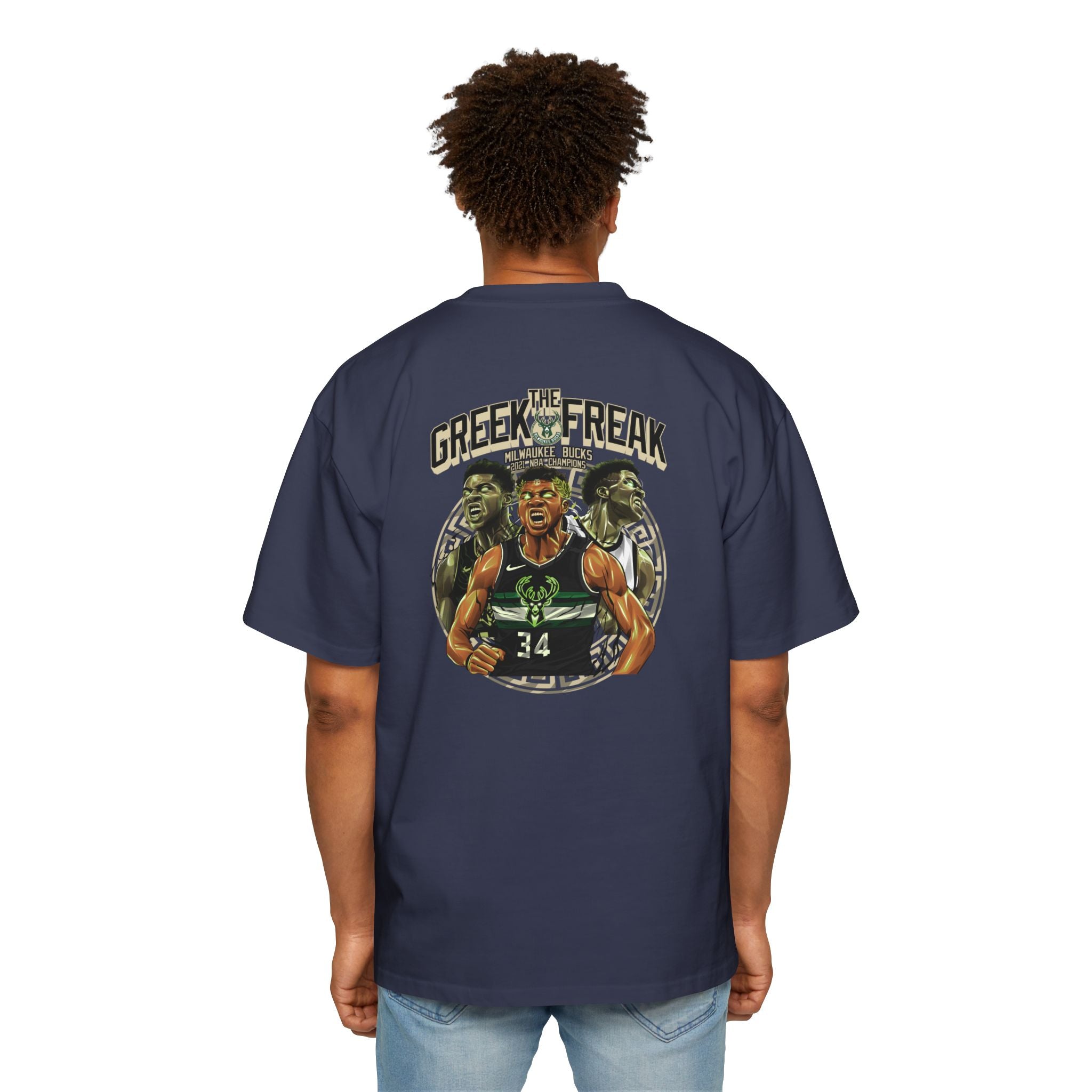 Giannis Oversized Tee - Greek Freak Design