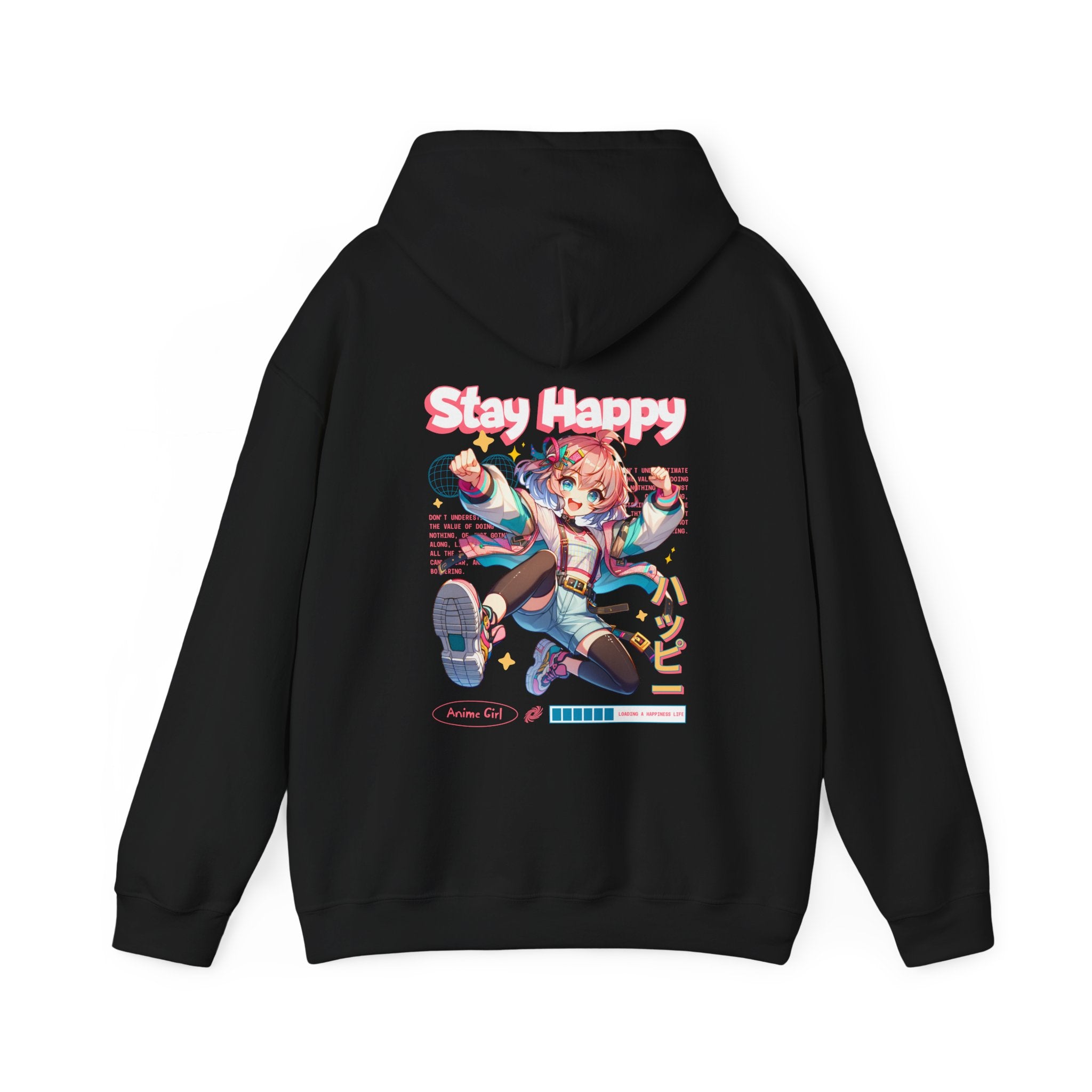 Stay Happy Graphic Hoodie - Unisex Heavy Blend™ Sweatshirt