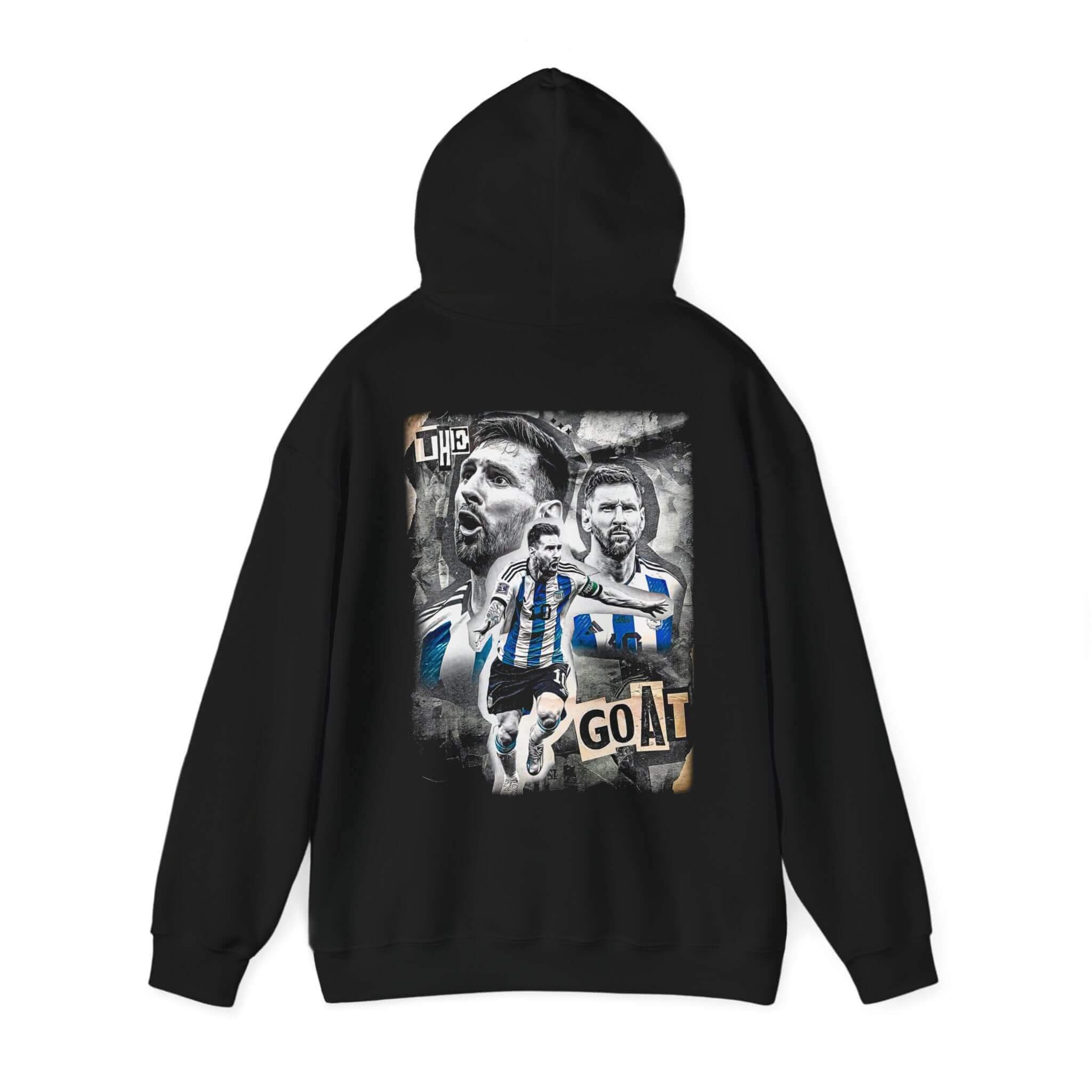 Messi GOAT Graphic Hoodie, Unisex Sports Sweatshirt, Gift for Soccer Fans, Athletic Apparel, Cozy Layering Piece
