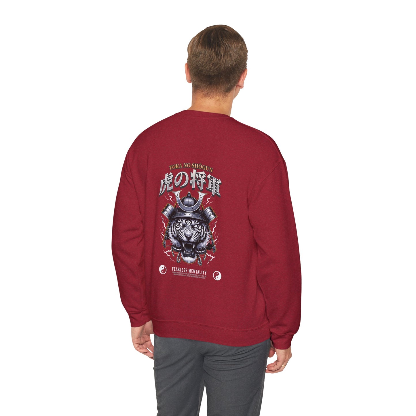 Fearless Samurai Tiger Unisex Crewneck Sweatshirt.