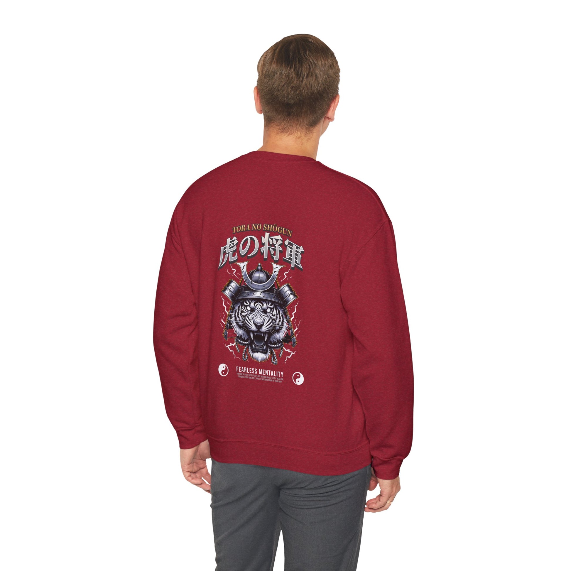 Fearless Samurai Tiger Unisex Crewneck Sweatshirt.