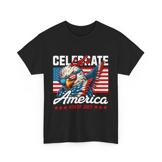 Celebrate America Unisex Heavy Cotton Tee - 4th of July Eagle Design