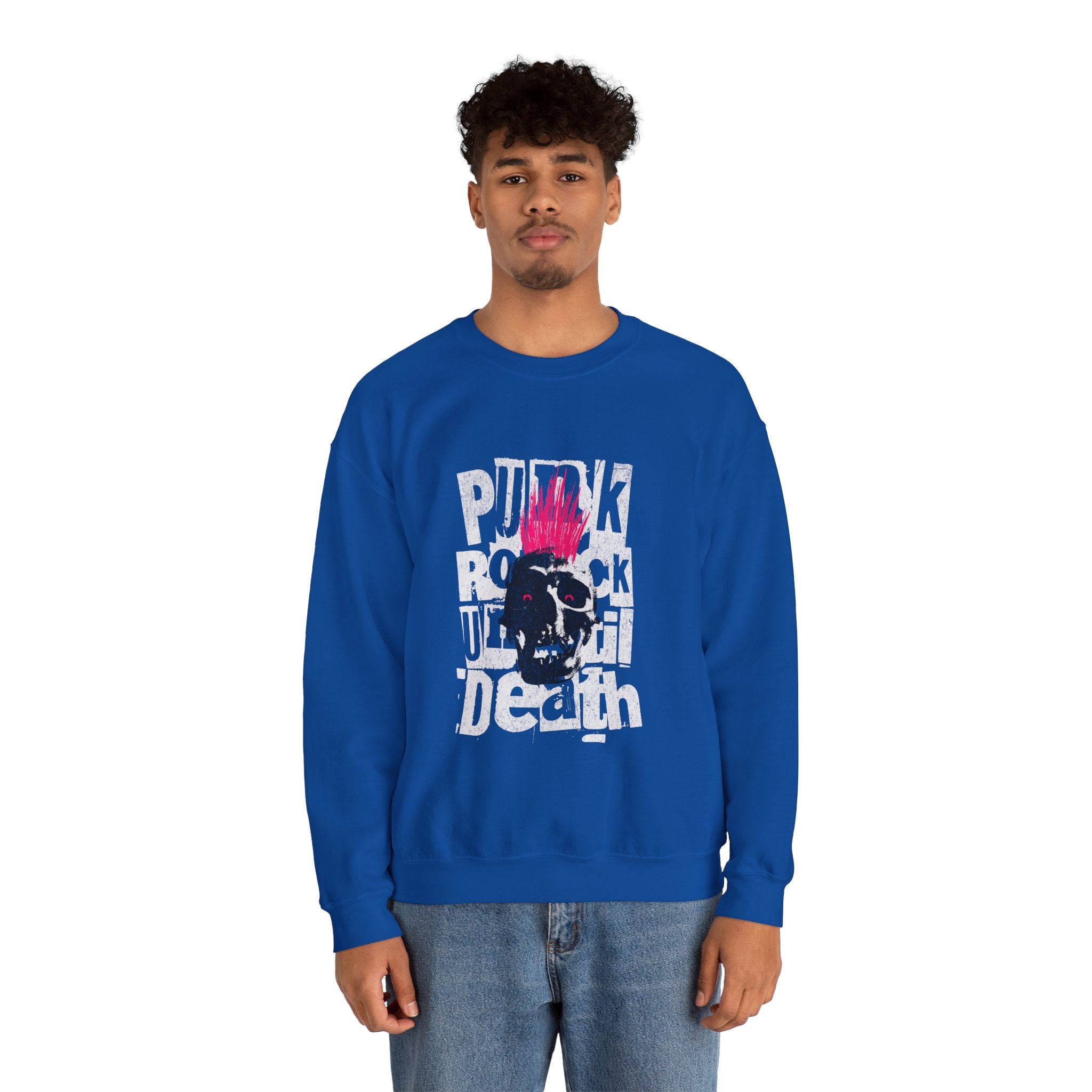 Punk Rock Skull Sweatshirt - Unisex Heavy Blend™ Crewneck.