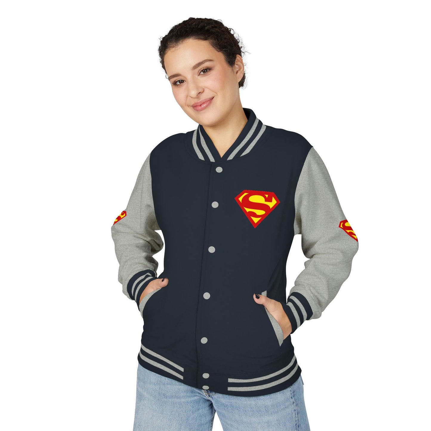 Superman Heavyweight Letterman Jacket for Fans