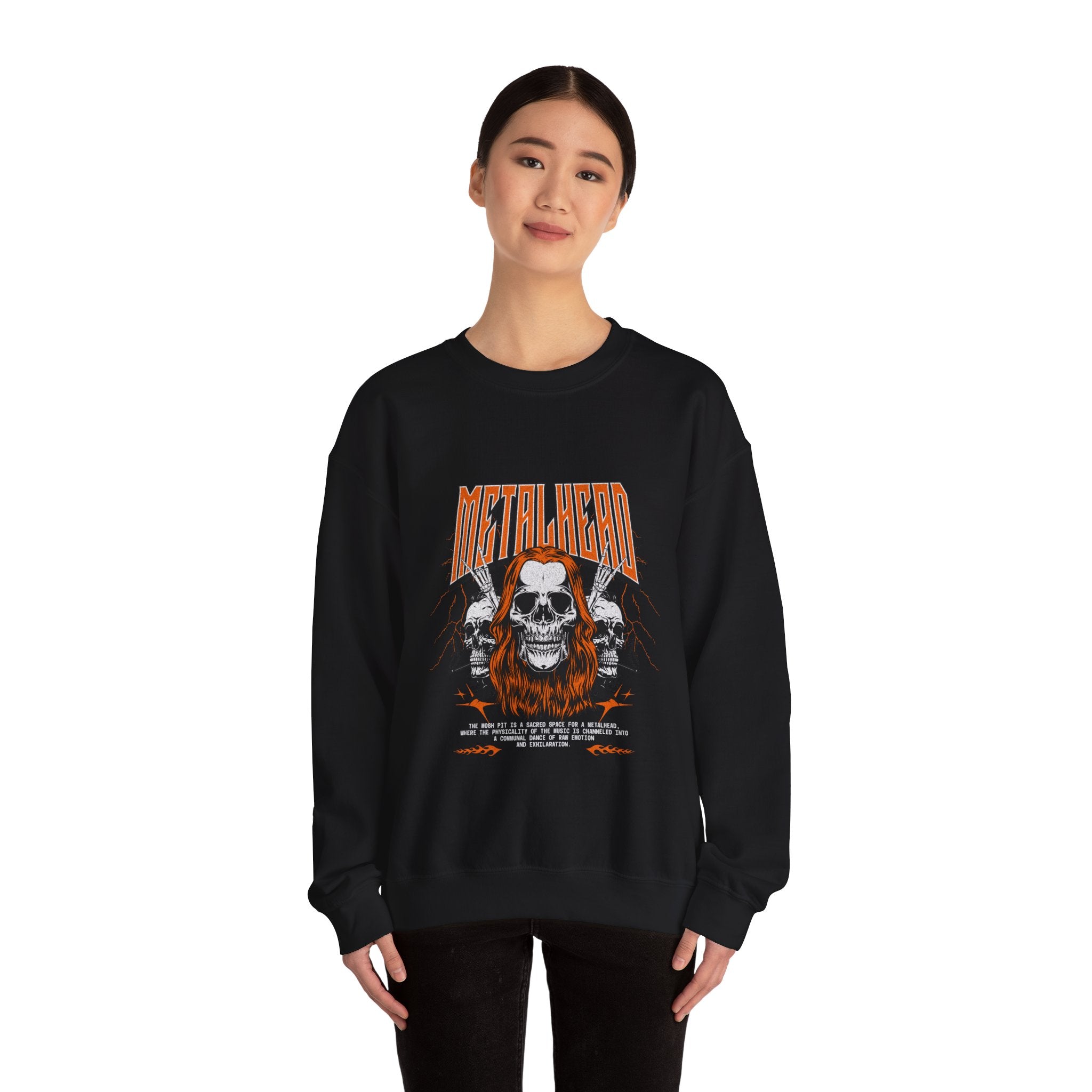Metalhead Crewneck Sweatshirt - Unisex Heavy Blend™ - Perfect for Rock Music Lovers