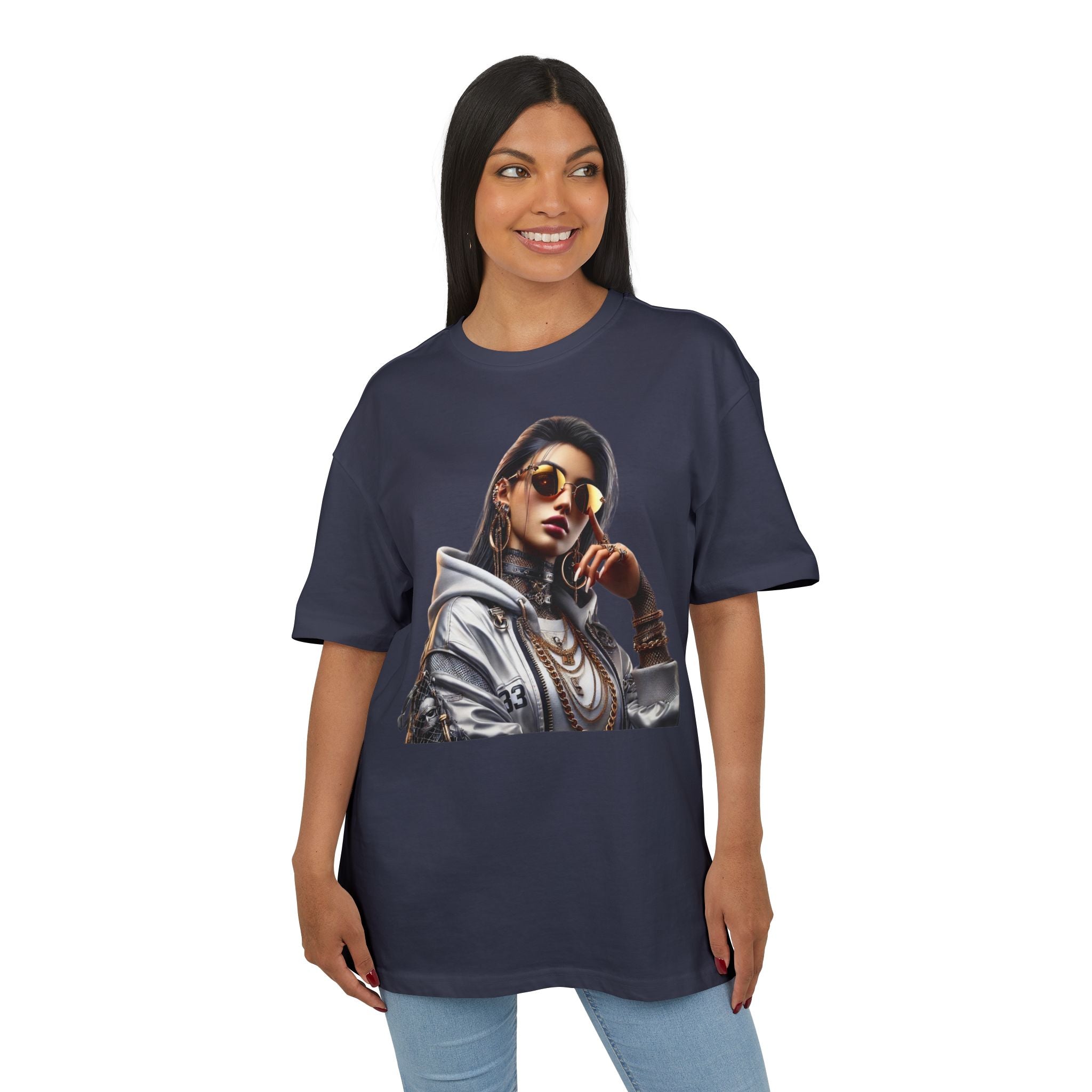 Chic Oversize Tee with Trendy Urban Graphic