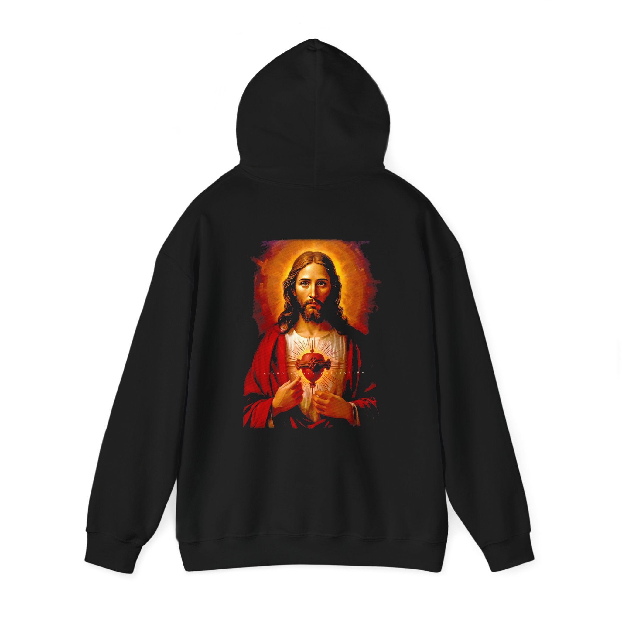 Vintage Jesus Heart Unisex Heavy Blend™ Hooded Sweatshirt