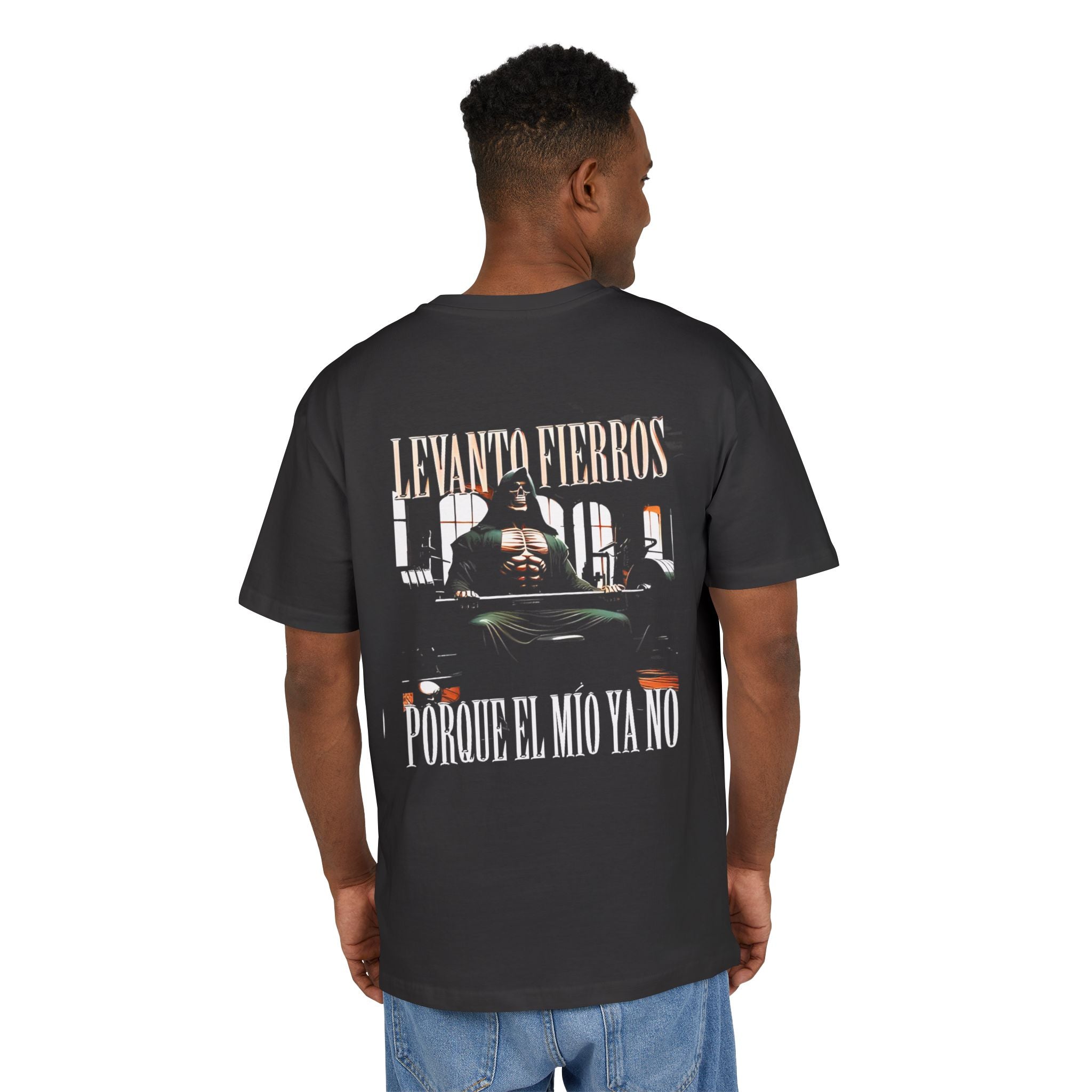 Unisex Heavy Oversize Tee - 'Levantó Fierros' Graphic Shirt for Casual Comfort