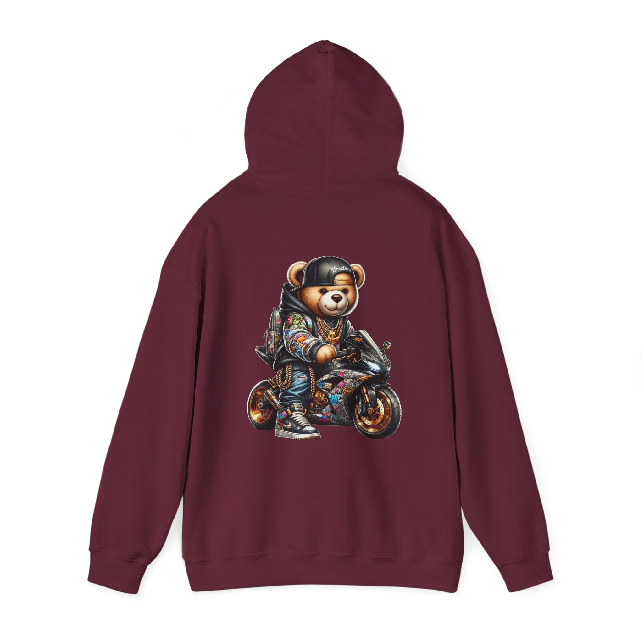 Gangsta Biker Teddy Bear Unisex Hoodie