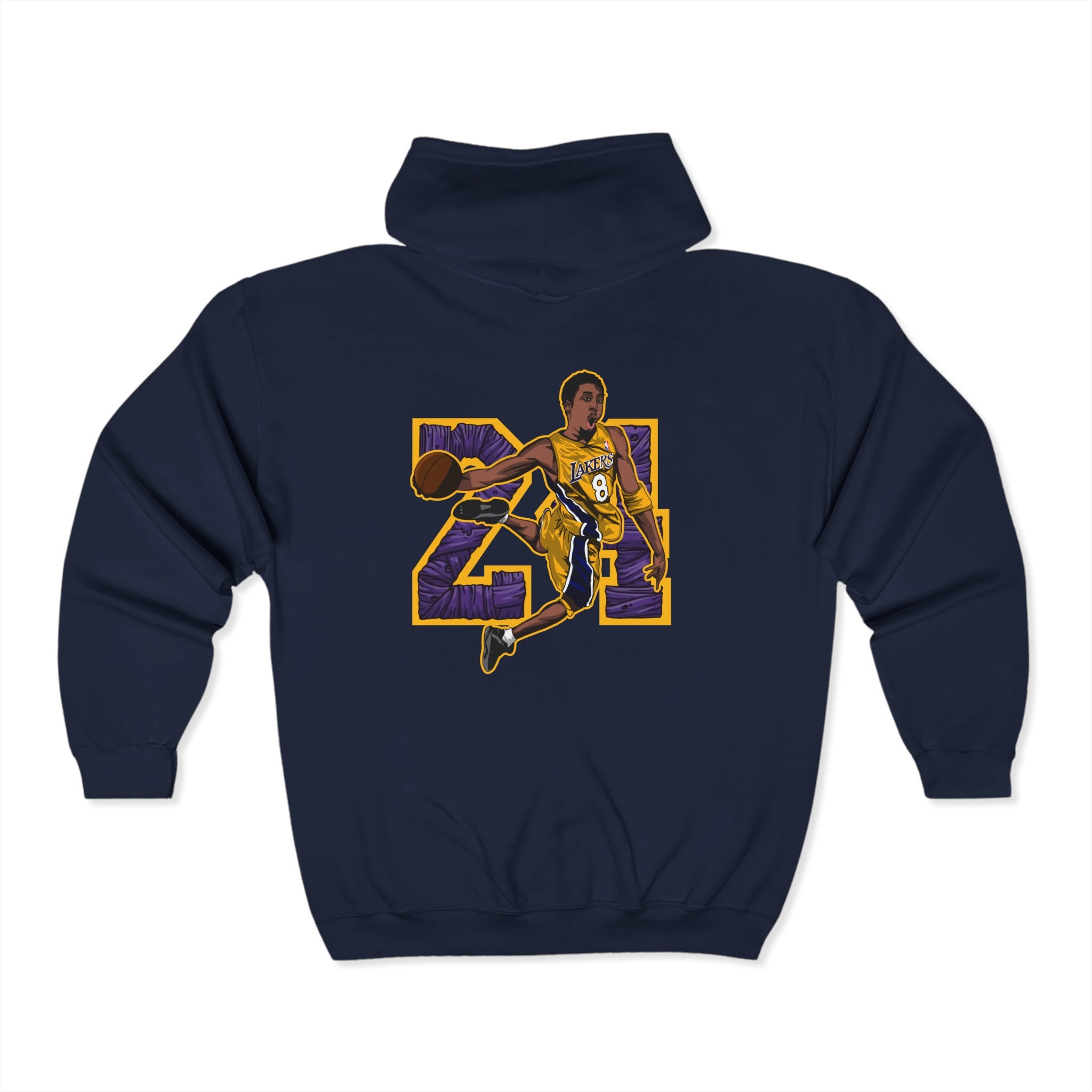 Kobe Bryant Lakers NBA Hoodie - Unisex Heavy Blend™ Full Zip Hooded Sweatshirt