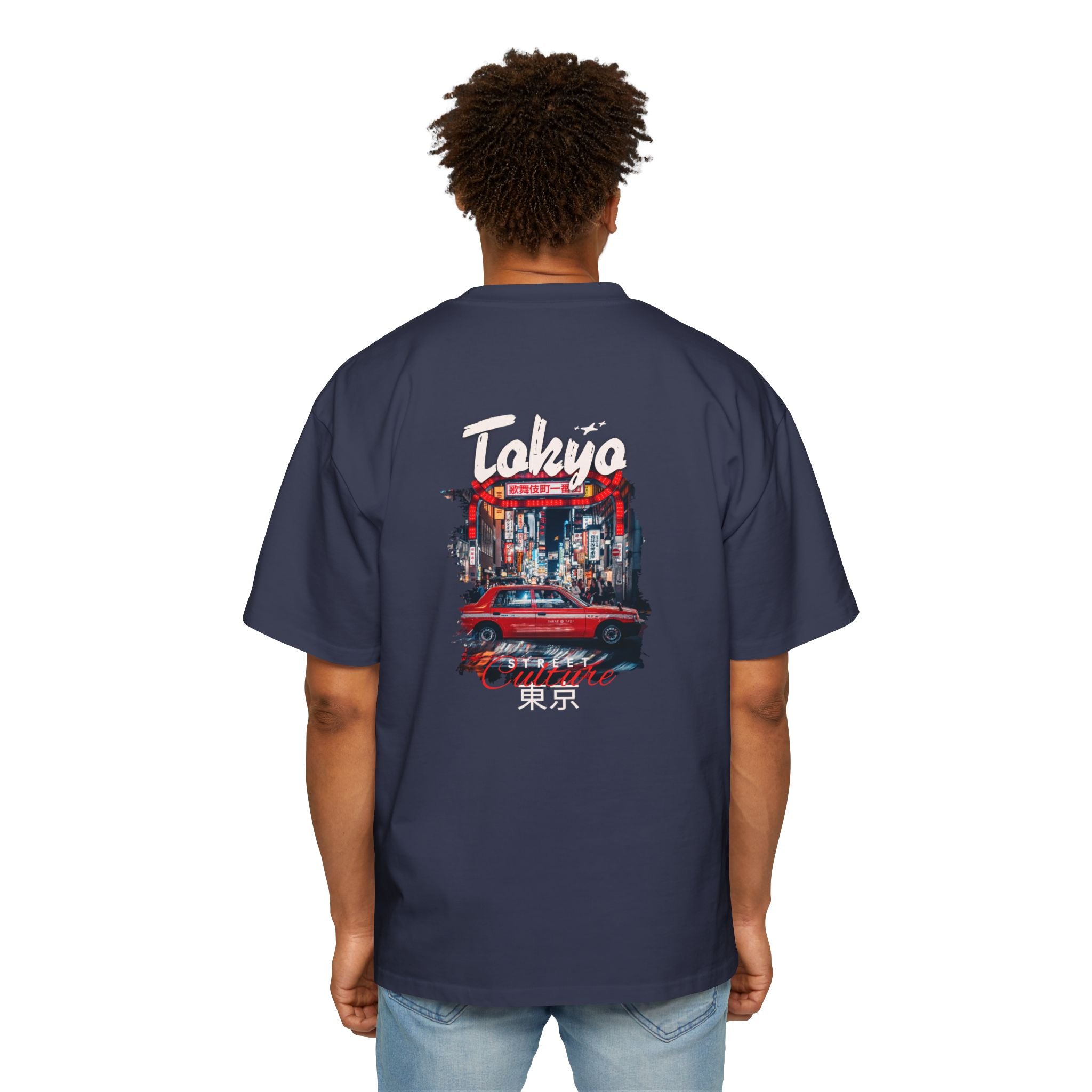 Tokyo Vintage Car Oversized Tee - Comfortable Men's Graphic T-Shirt