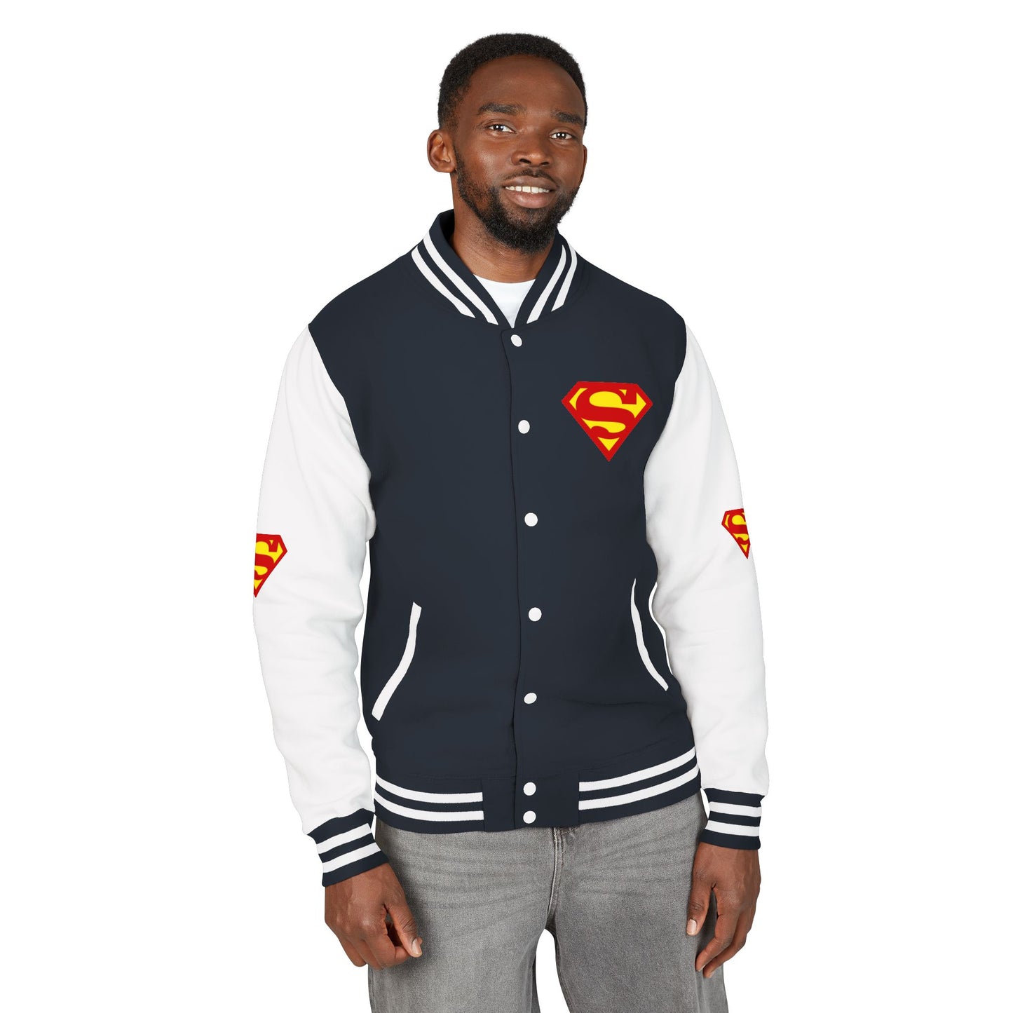 Superman Heavyweight Letterman Jacket for Fans