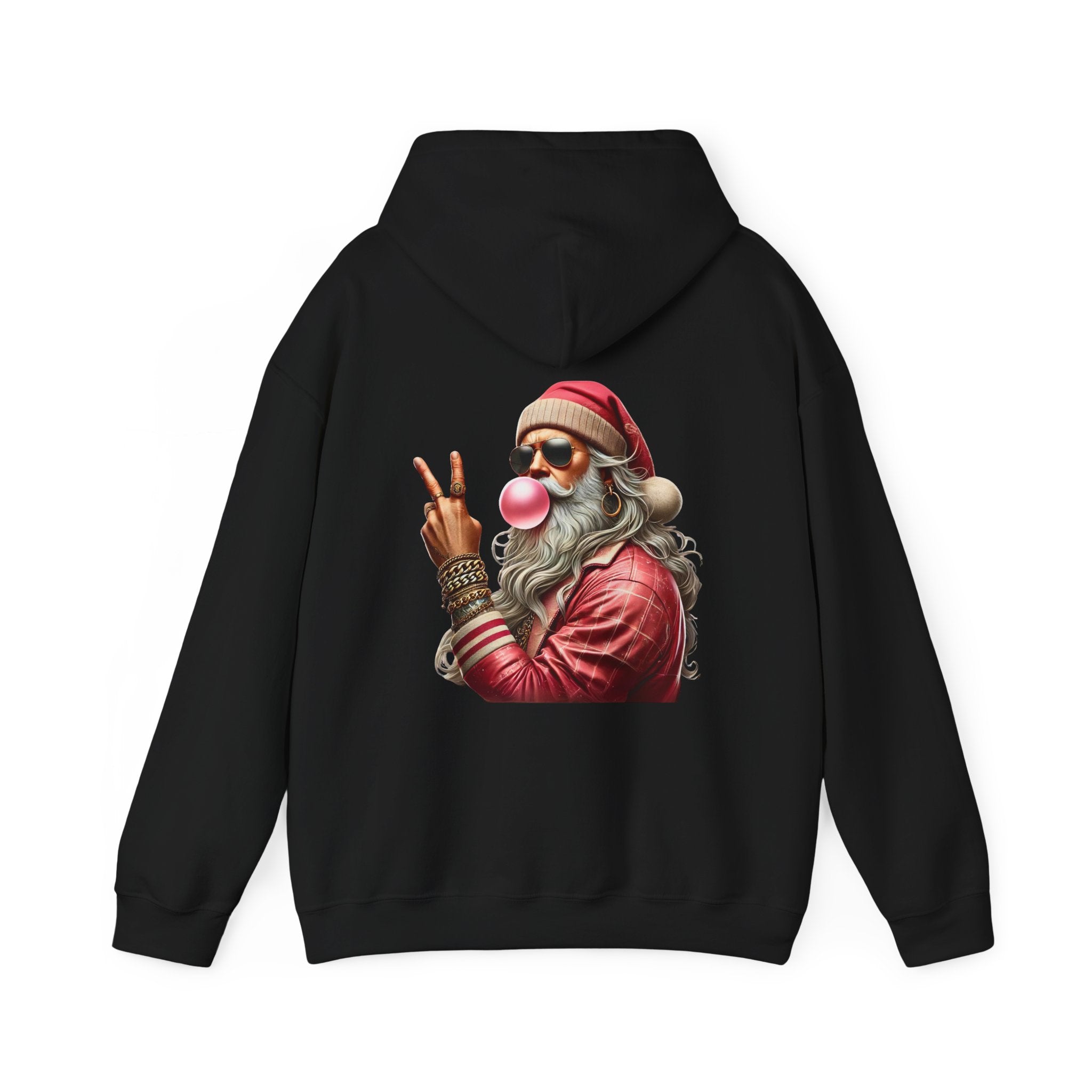 Cool Santa Bubble Gum Hoodie - Unisex Hoodie for Holiday Fun