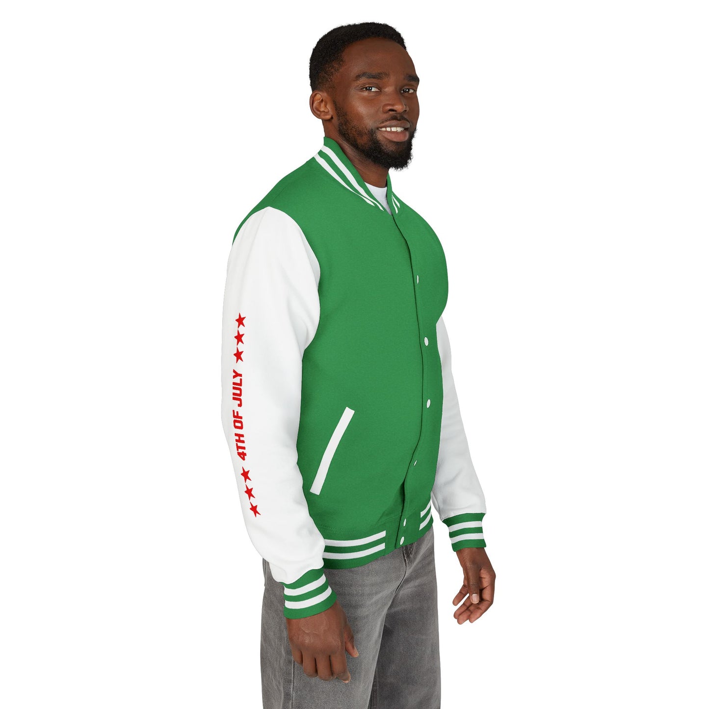Unisex Heavyweight Letterman Jacket - Celebrate America 4th of July