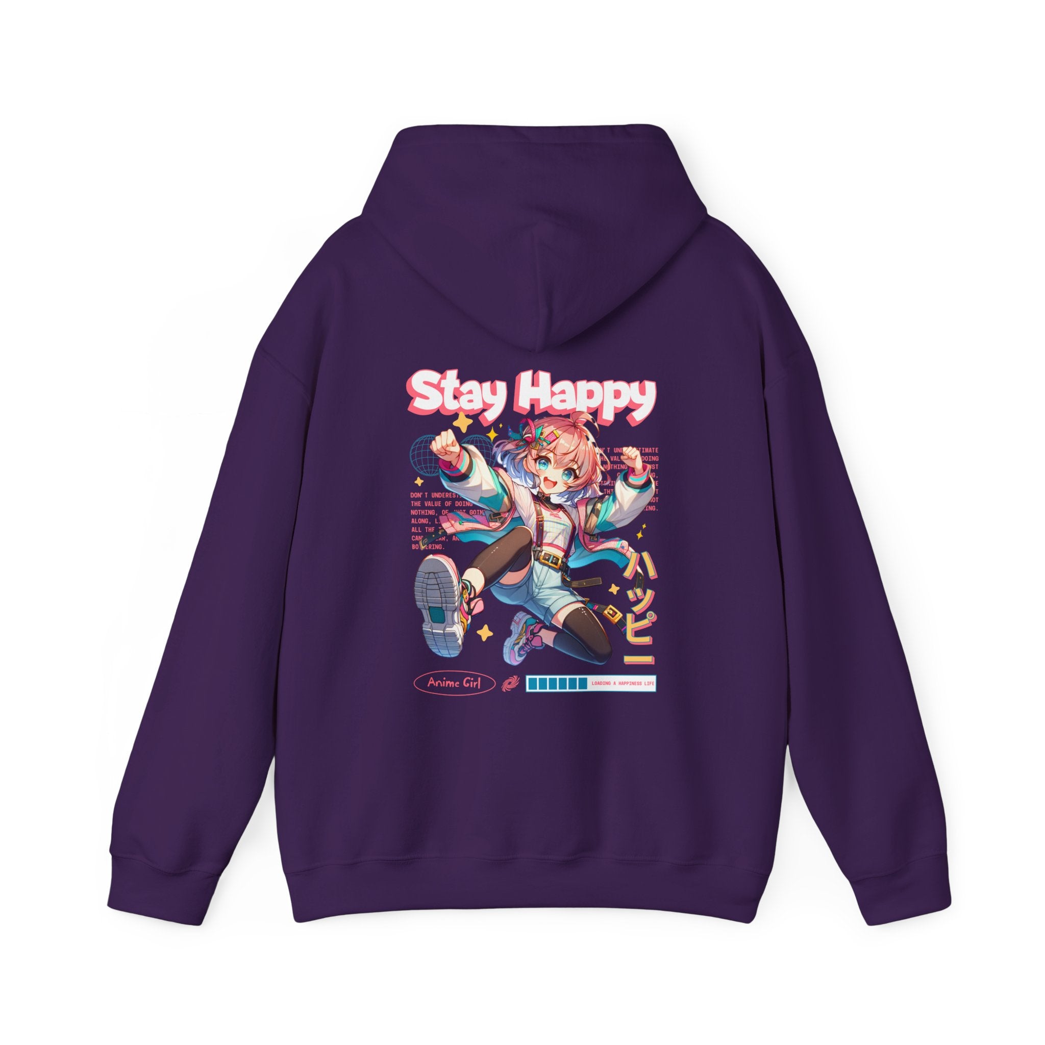 Stay Happy Graphic Hoodie - Unisex Heavy Blend™ Sweatshirt