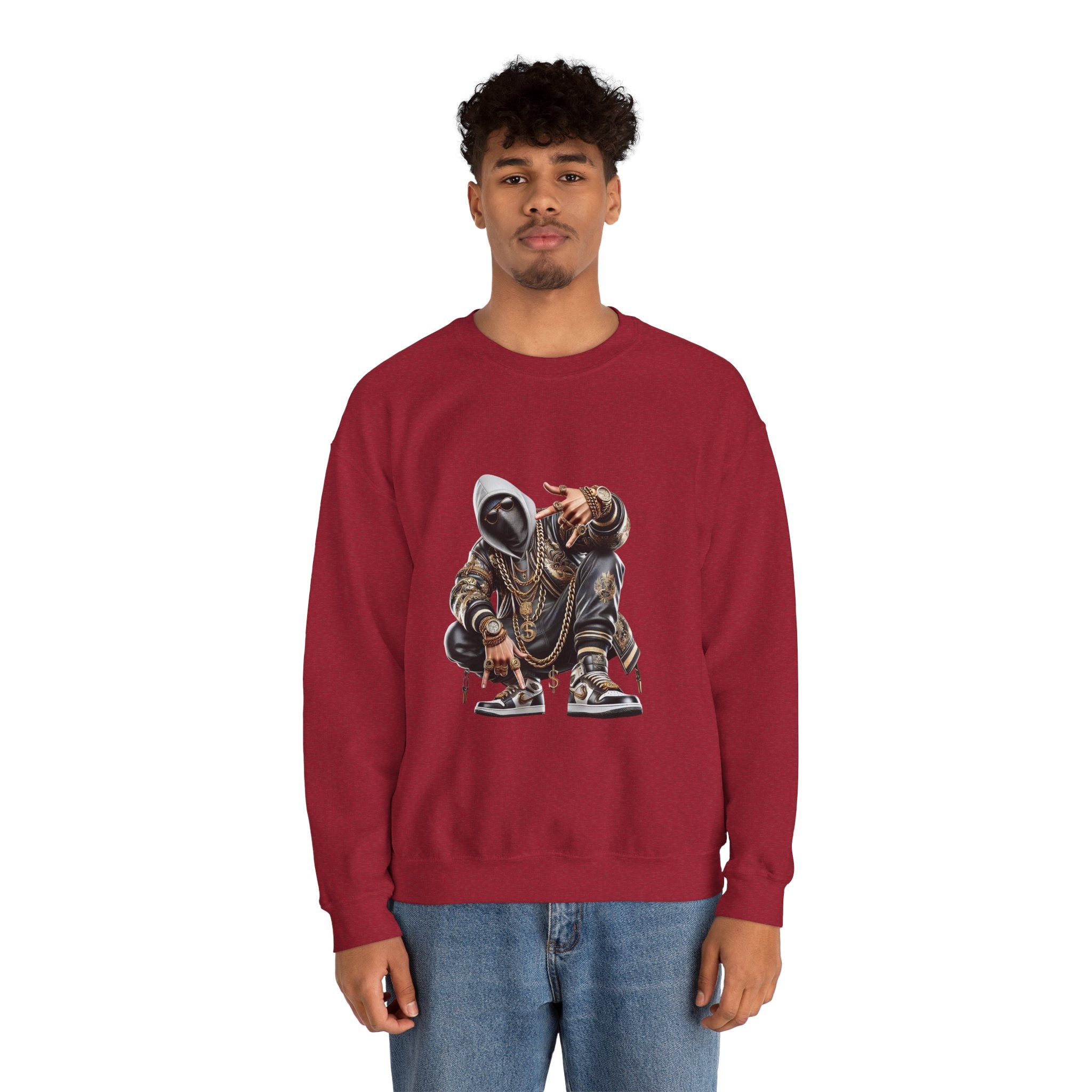 Urban Style Crewneck Sweatshirt - Hip-Hop Inspired Graphic