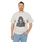 Vintage-Inspired Unisex Heavy Faded Tee with Artistic Design