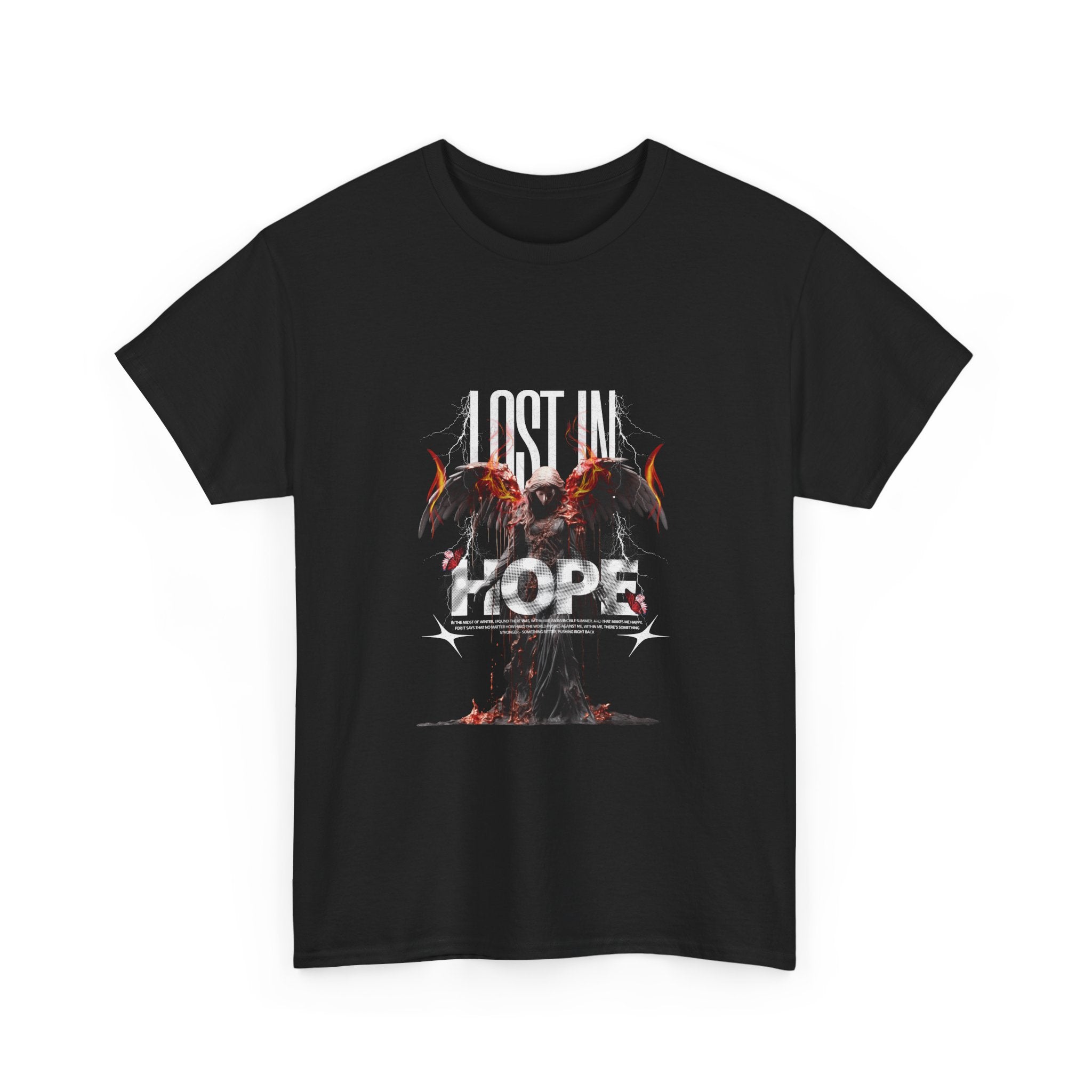 Lost in Hope Unisex Heavy Cotton Tee - Bold Graphic Tee for Inspirational Vibes
