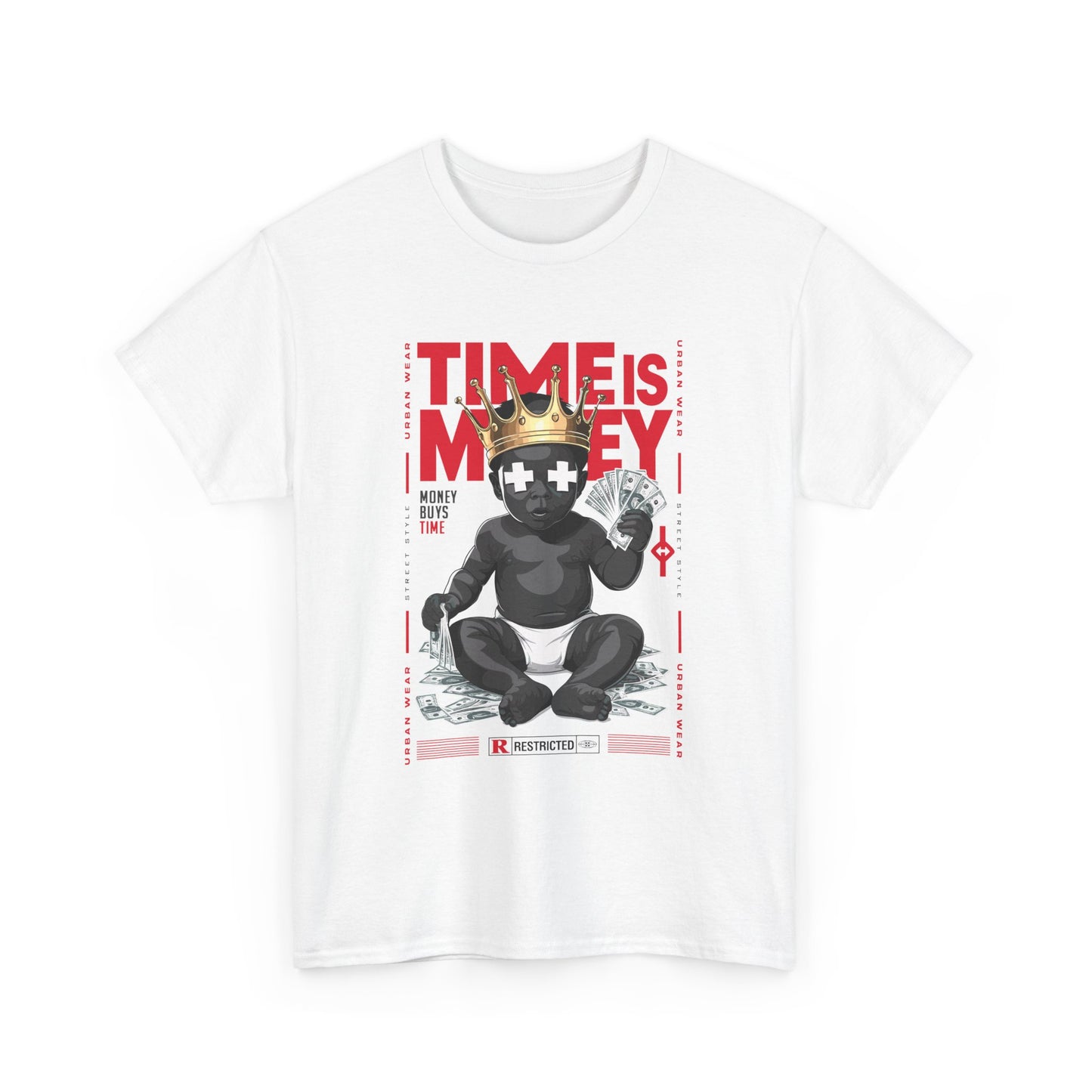 Time is Money Unisex Heavy Cotton Tee - Urban Streetwear Graphic Shirt