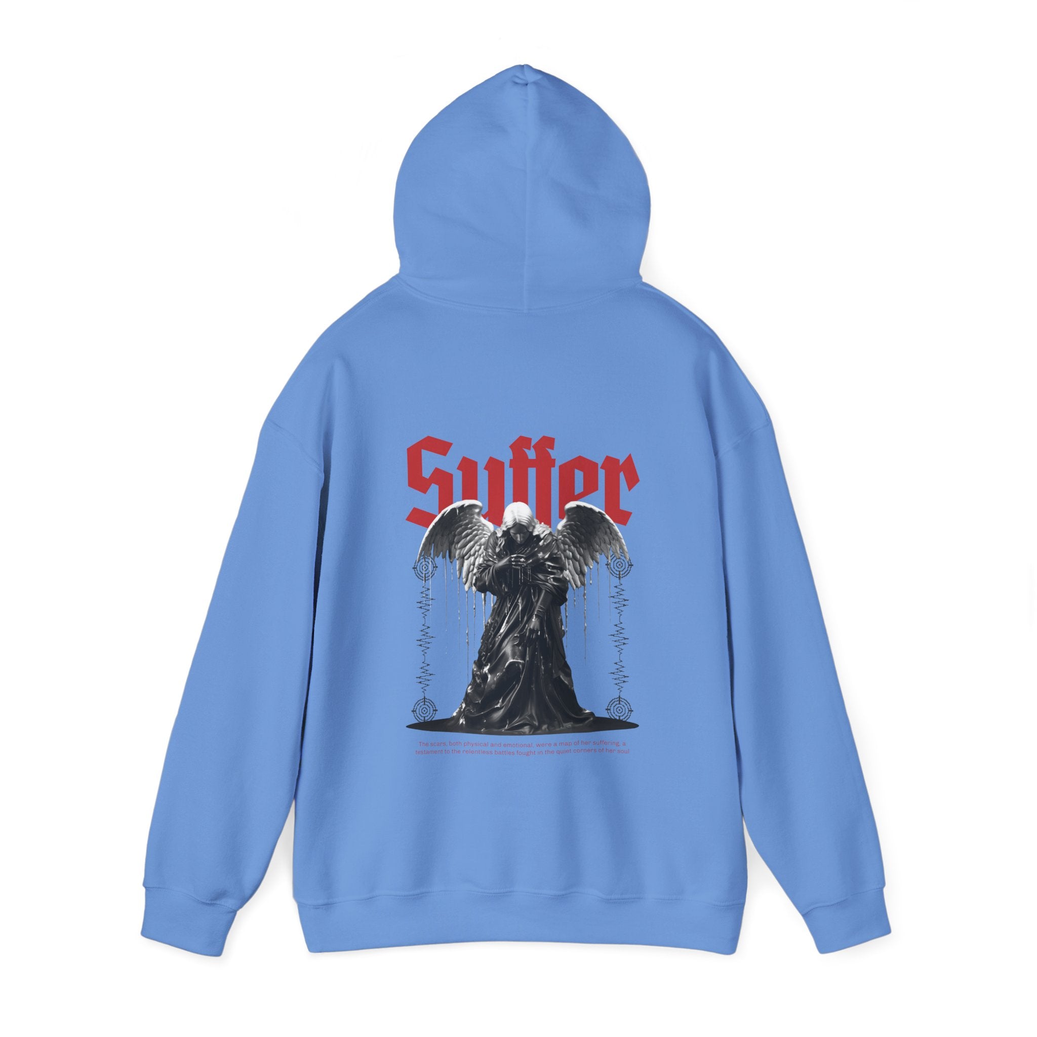Gothic Unisex Hooded Sweatshirt - 'Suffer' Design