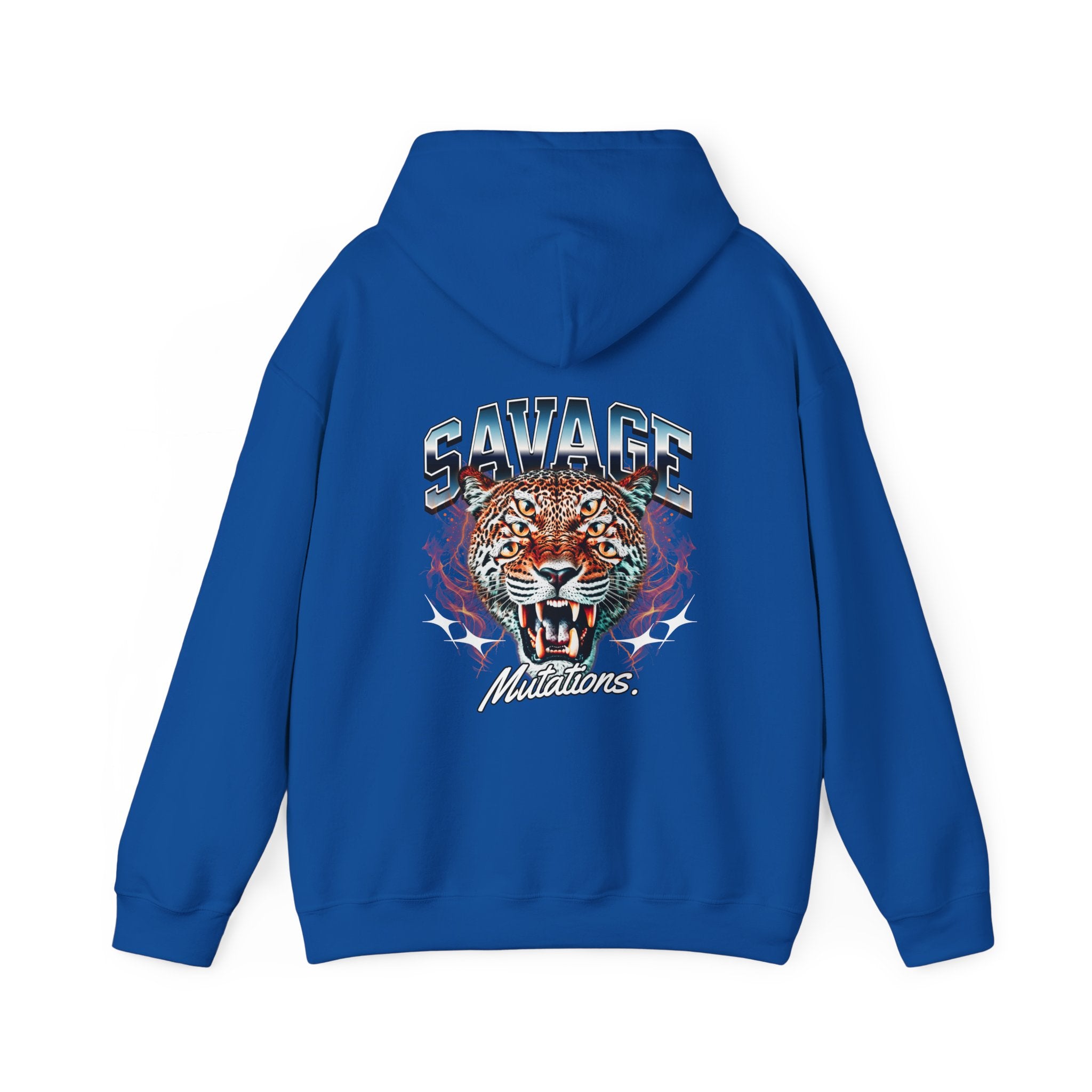 Savage Tiger Unisex Heavy Blend Hooded Sweatshirt - Bold Graphic Design for Animal Lovers