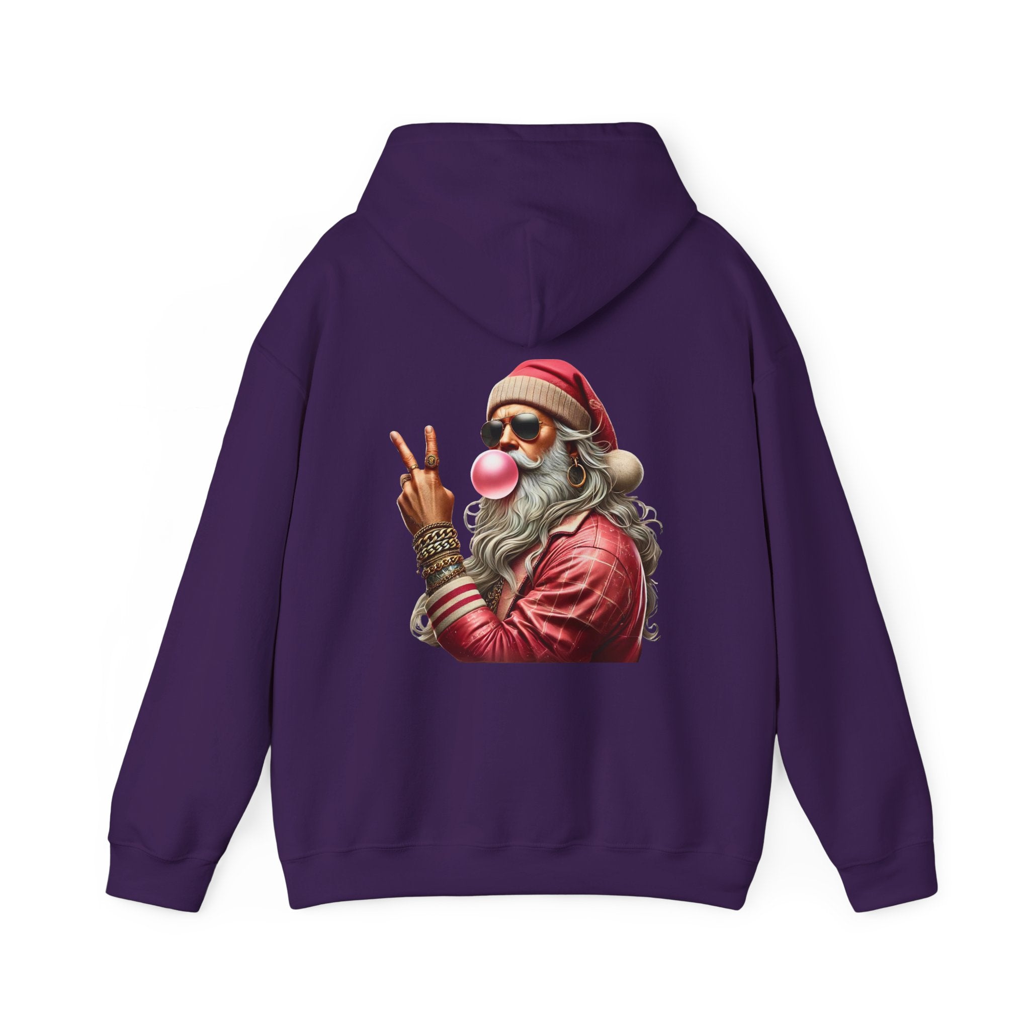 Cool Santa Bubble Gum Hoodie - Unisex Hoodie for Holiday Fun