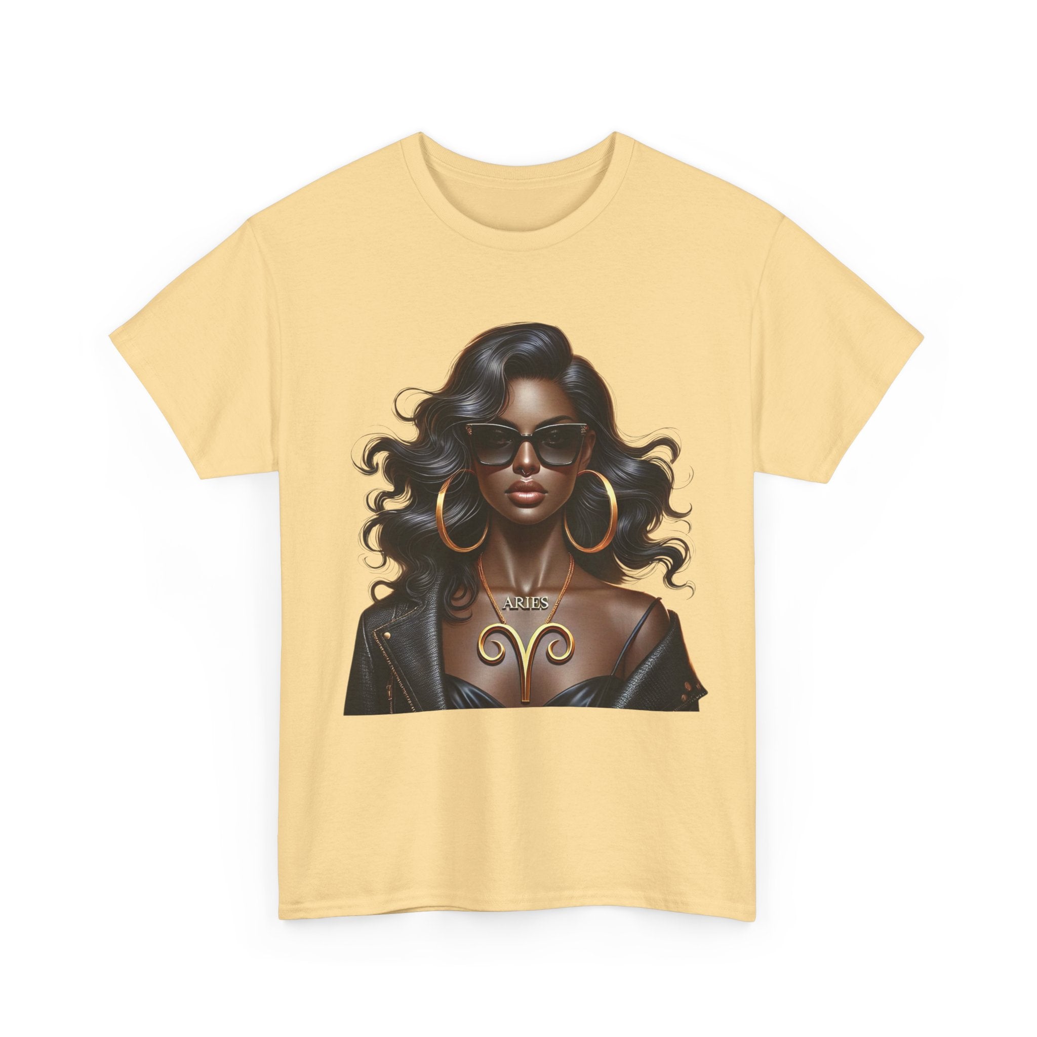 Aries Girl Unisex Heavy Cotton Tee