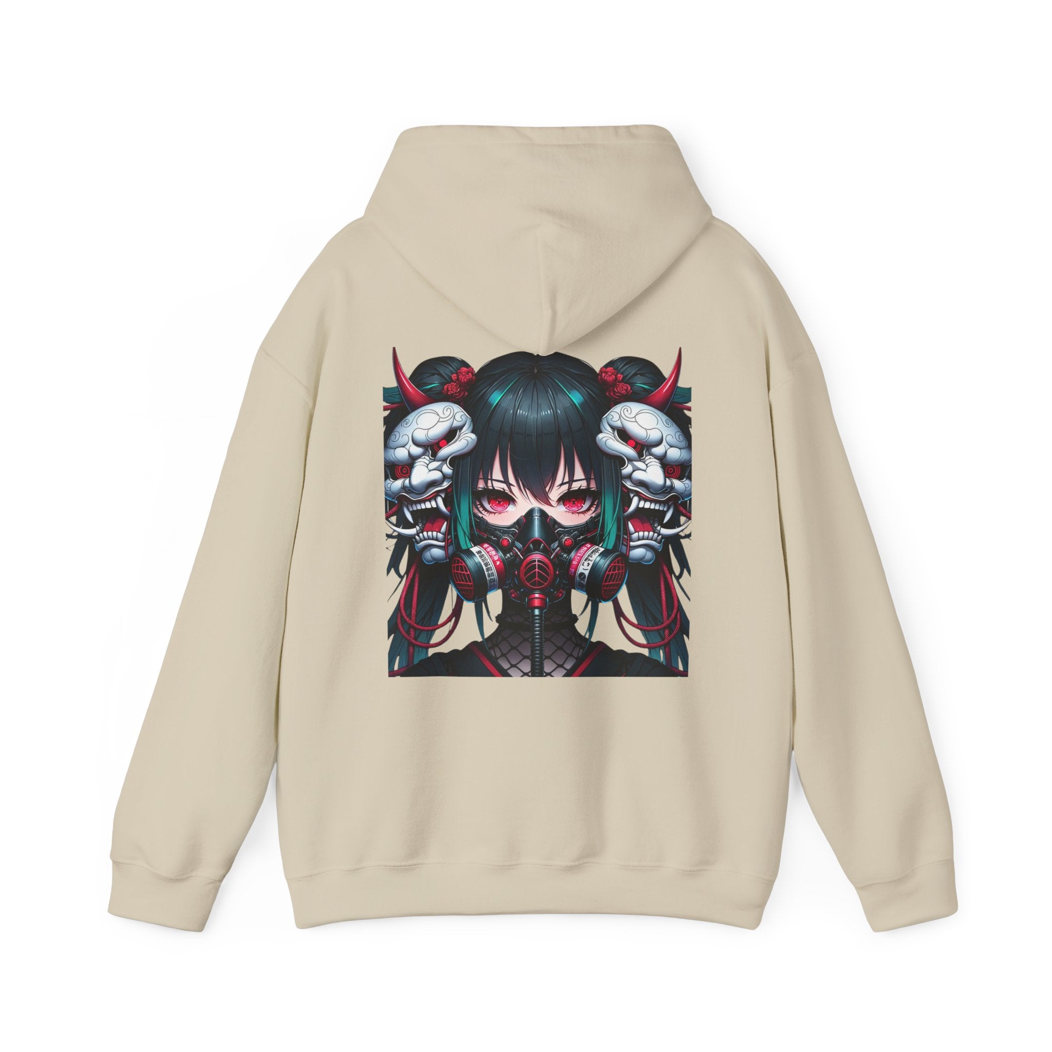 Anime Girl With Oni Mask Unisex Hoodie