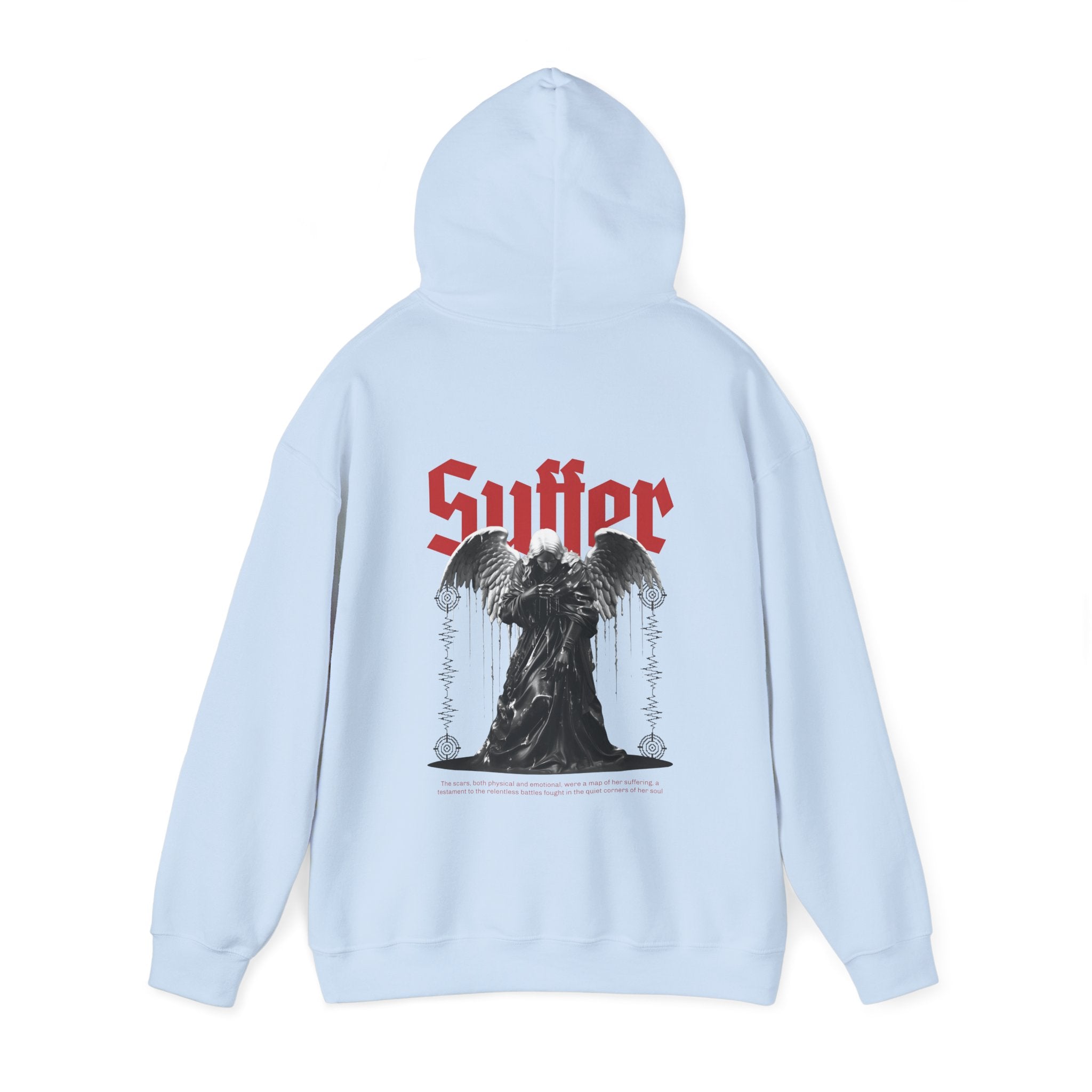Gothic Unisex Hooded Sweatshirt - 'Suffer' Design