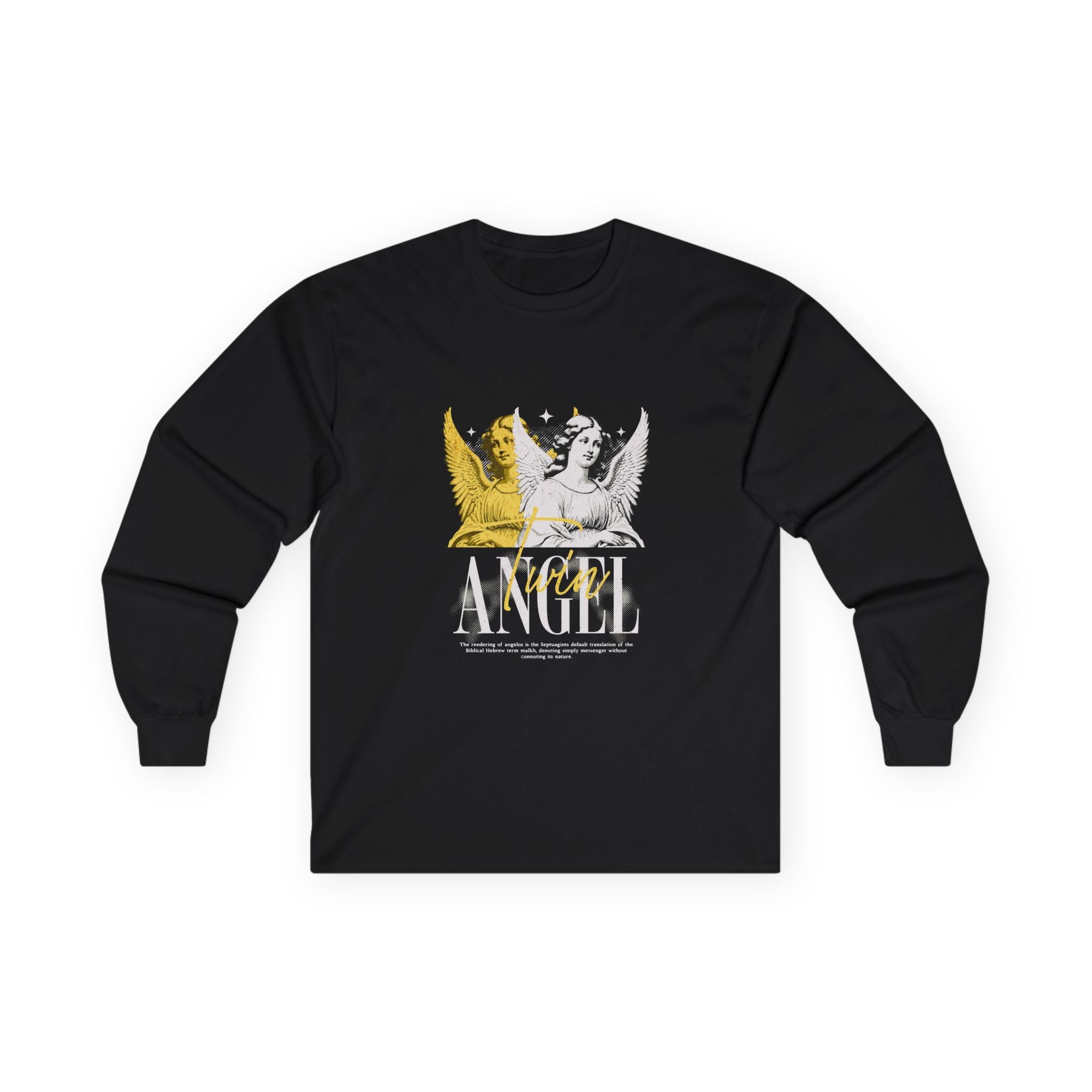 Unisex Angel Graphic Long Sleeve Tee - Spiritual Fashion for Everyday Wear.