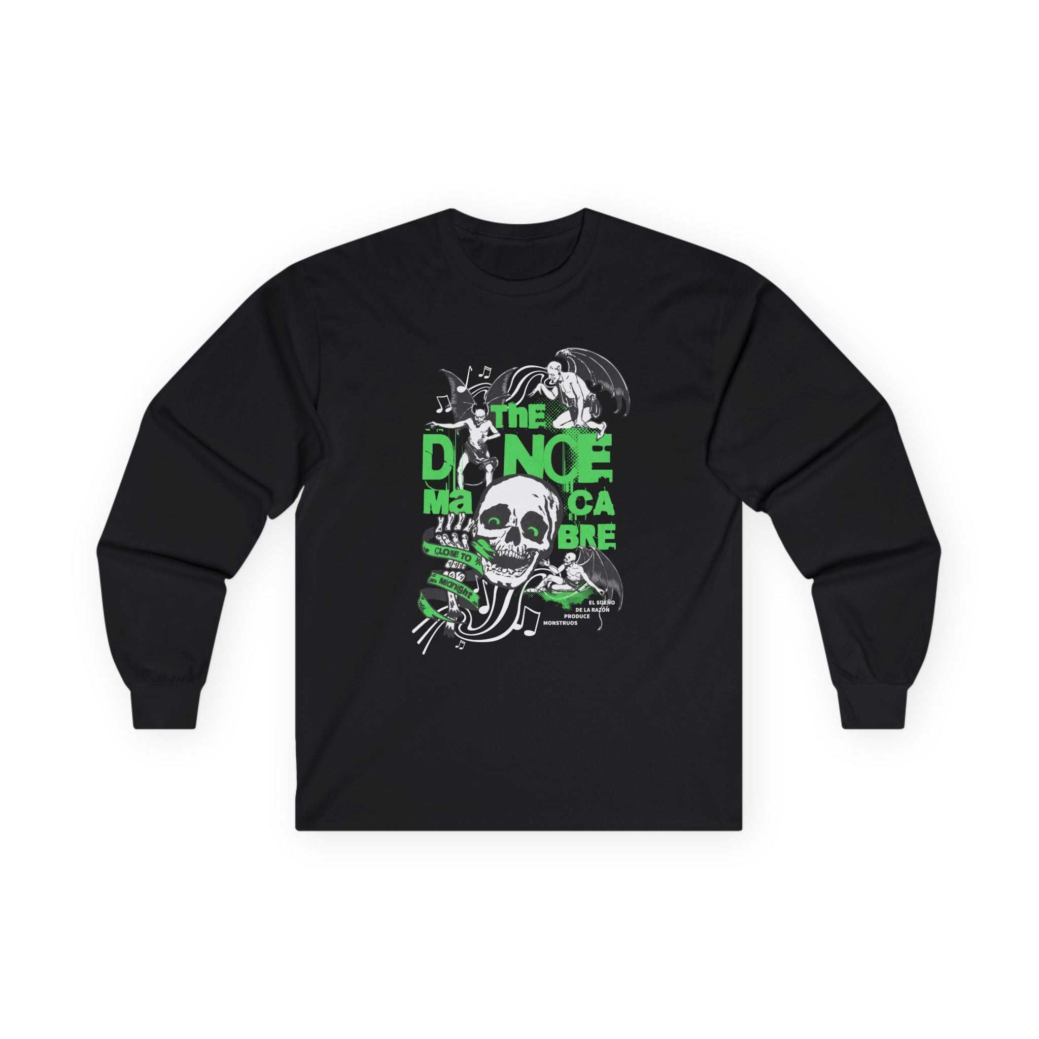 Dance Macabre Unisex Long Sleeve Tee - Halloween & Party Vibes.