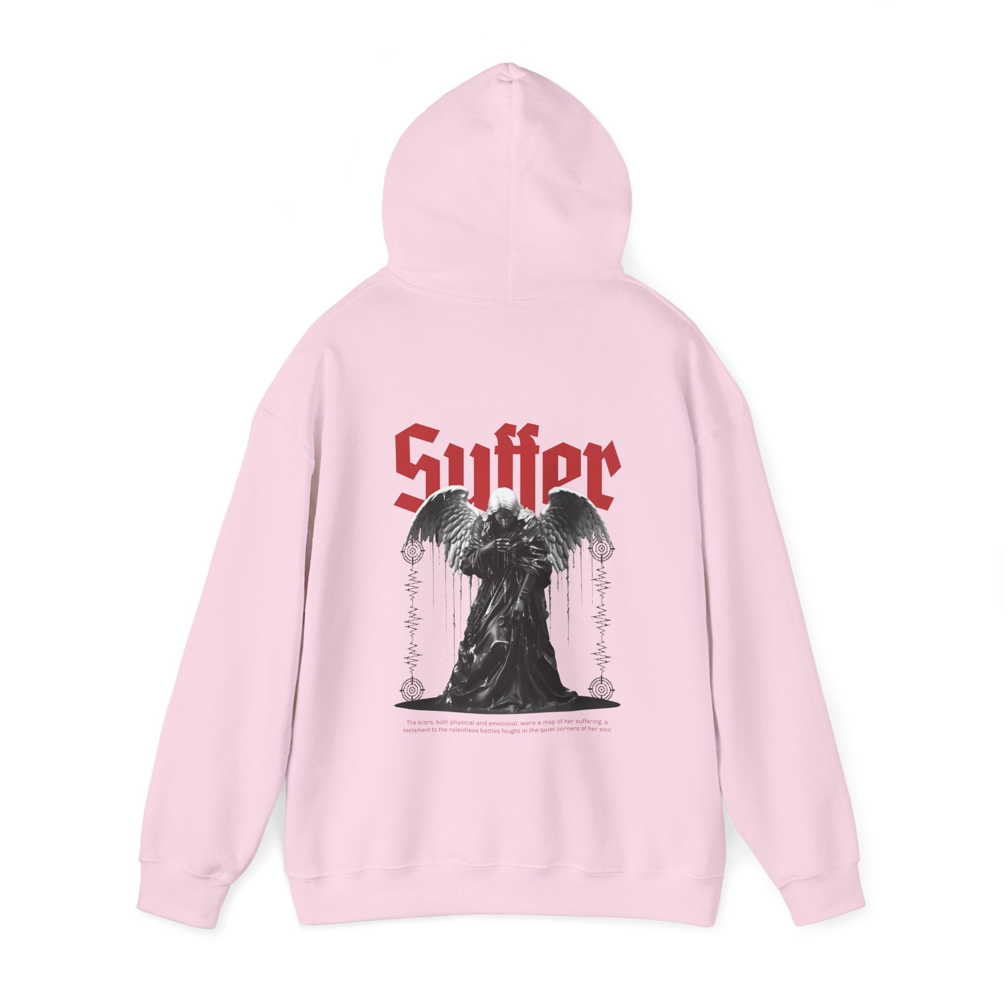 Gothic Unisex Hooded Sweatshirt - 'Suffer' Design