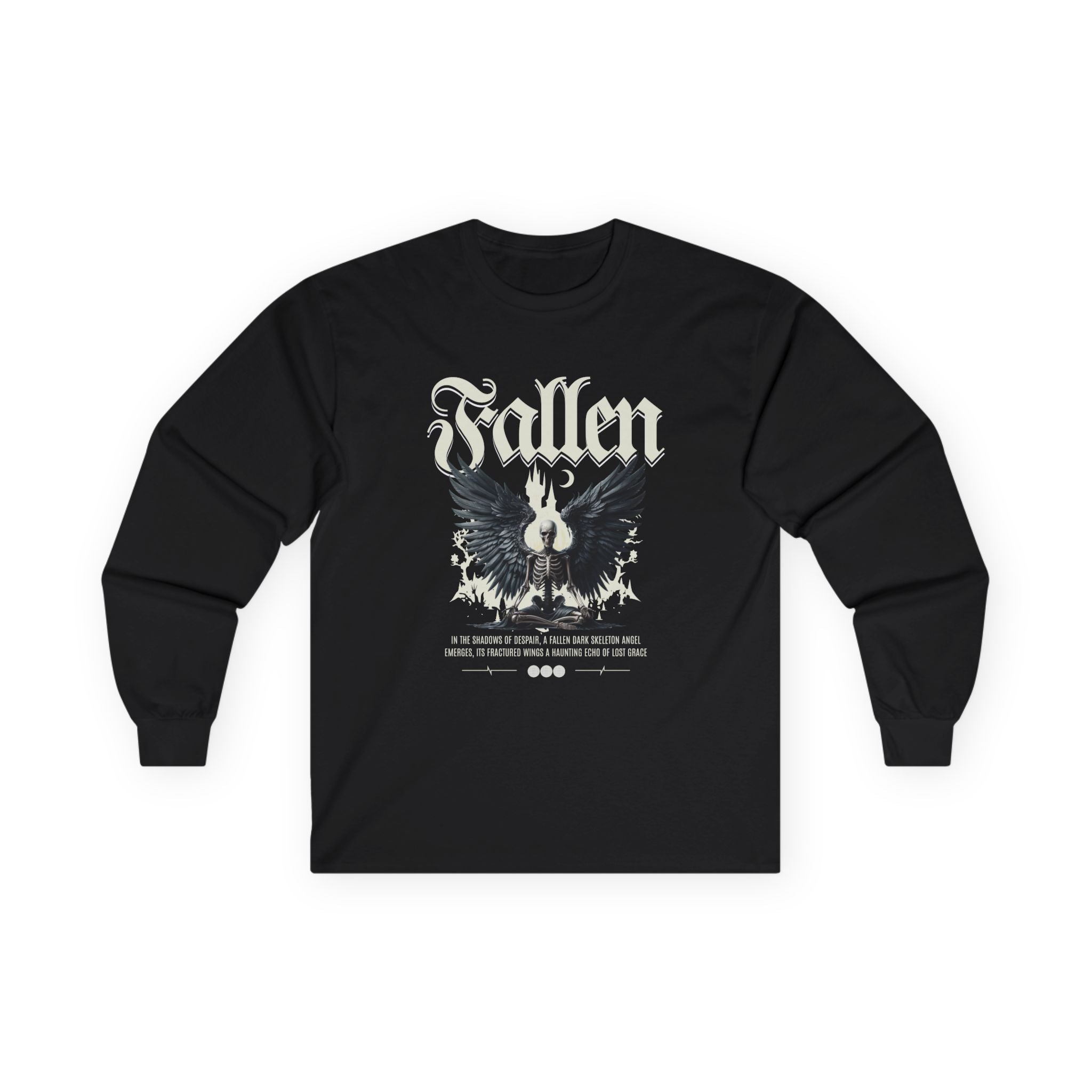 Fallen Unisex Ultra Cotton Long Sleeve Tee - Dark Aesthetic Graphic Shirt.