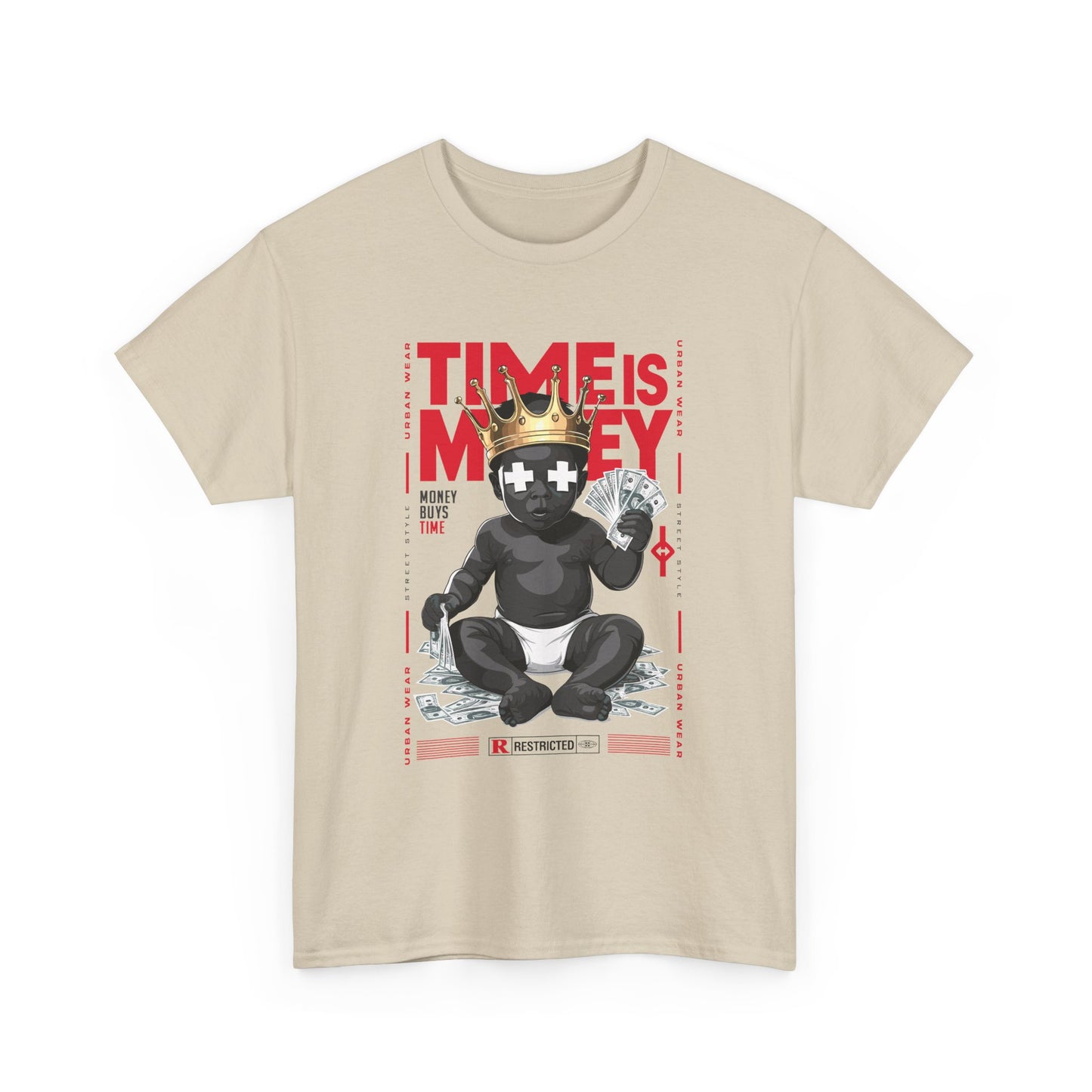 Time is Money Unisex Heavy Cotton Tee - Urban Streetwear Graphic Shirt