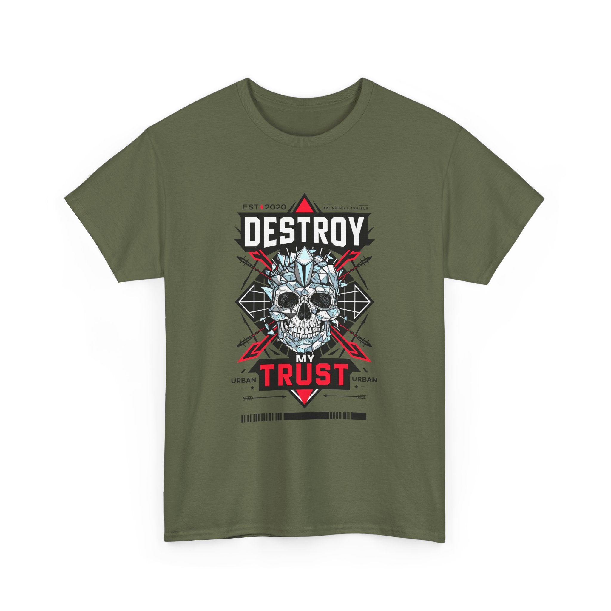 Urban Skull Graphic Tee - "DESTROY MY TRUST"