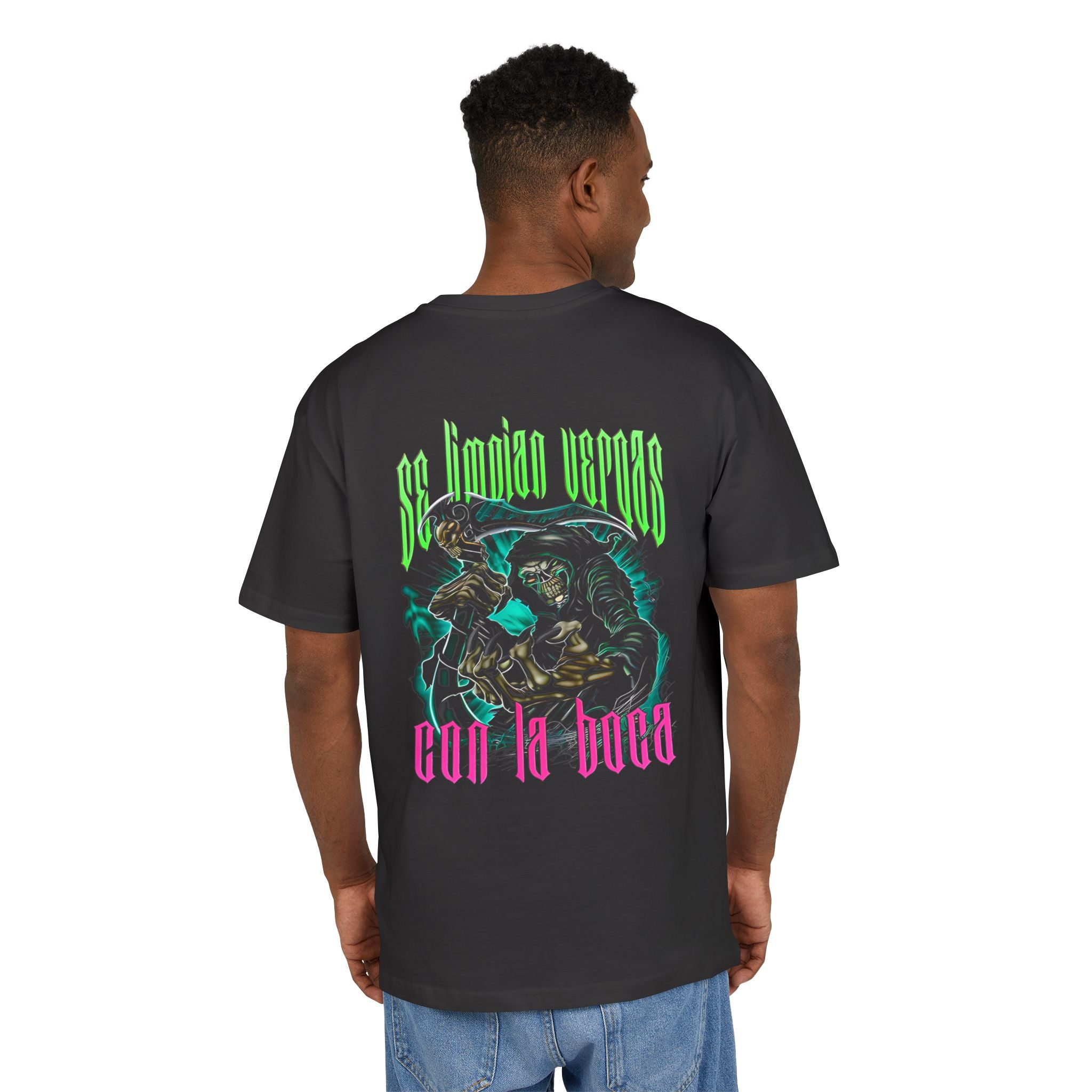 Unisex Heavy Oversize Tee - 'Se Limpian Versos Con La Boca' Graphic Tee for Casual Vibes