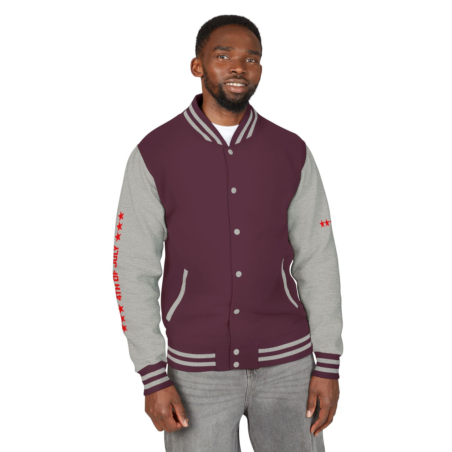 Unisex Heavyweight Letterman Jacket - Celebrate America 4th of July
