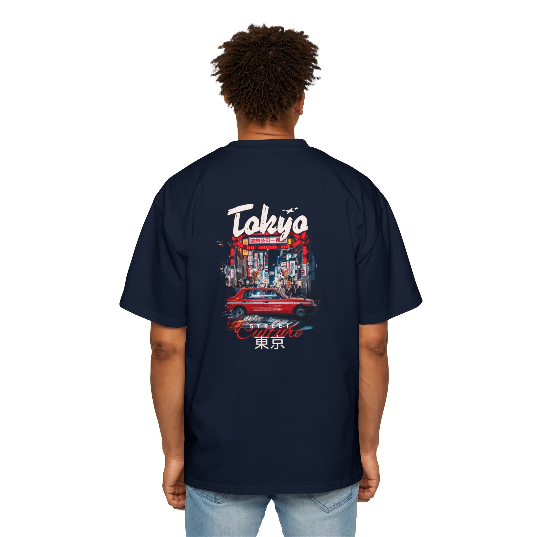 Tokyo Vintage Car Oversized Tee - Comfortable Men's Graphic T-Shirt