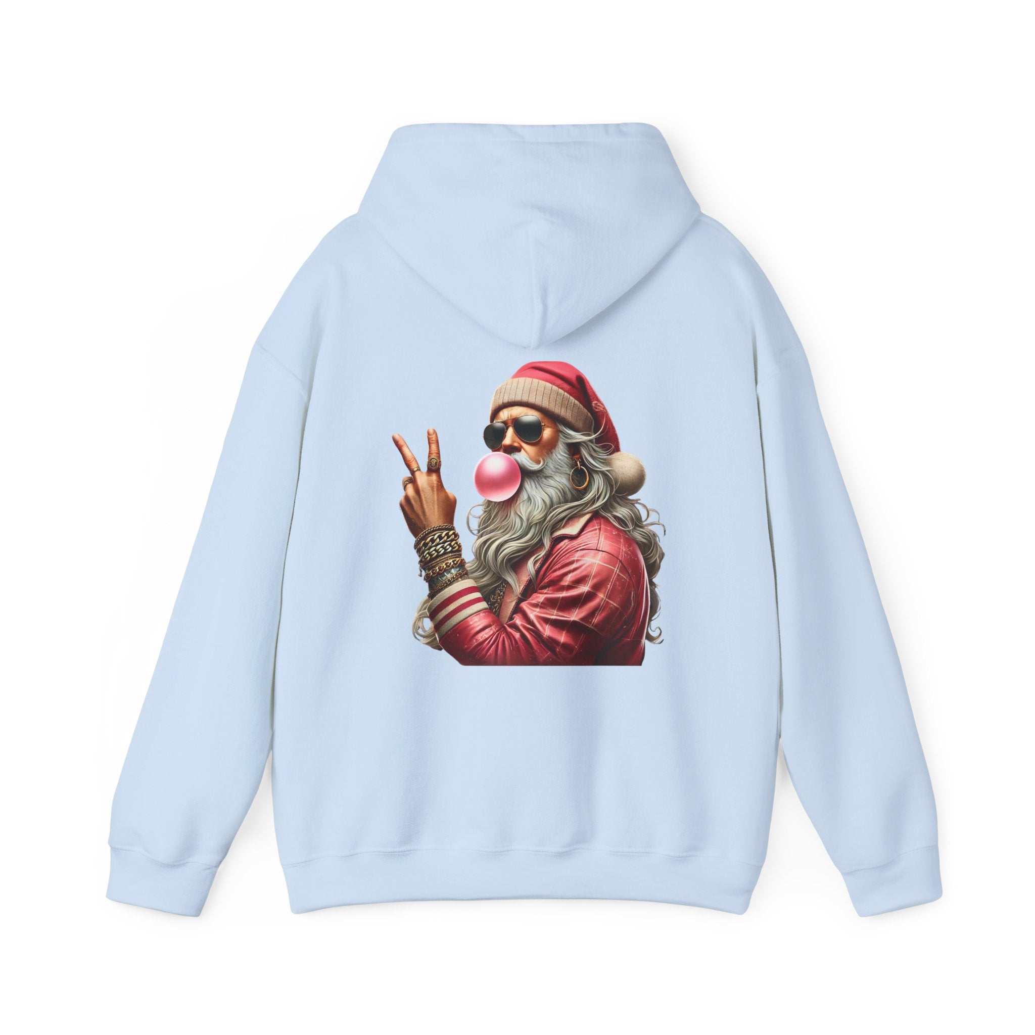 Cool Santa Bubble Gum Hoodie - Unisex Hoodie for Holiday Fun