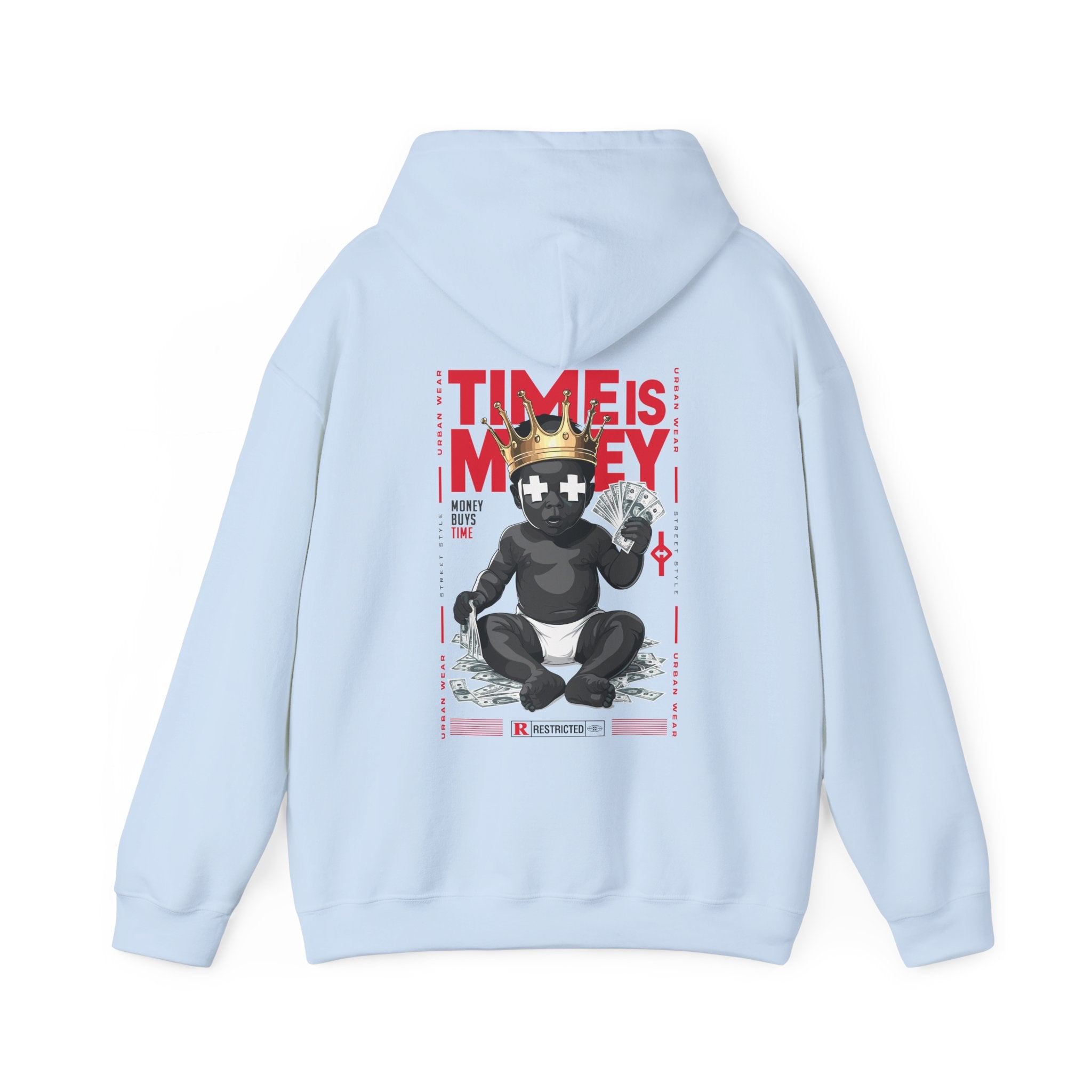 Cool Streetwear Hoodie Time is Money Graphic Sweatshirt for Trendsetters