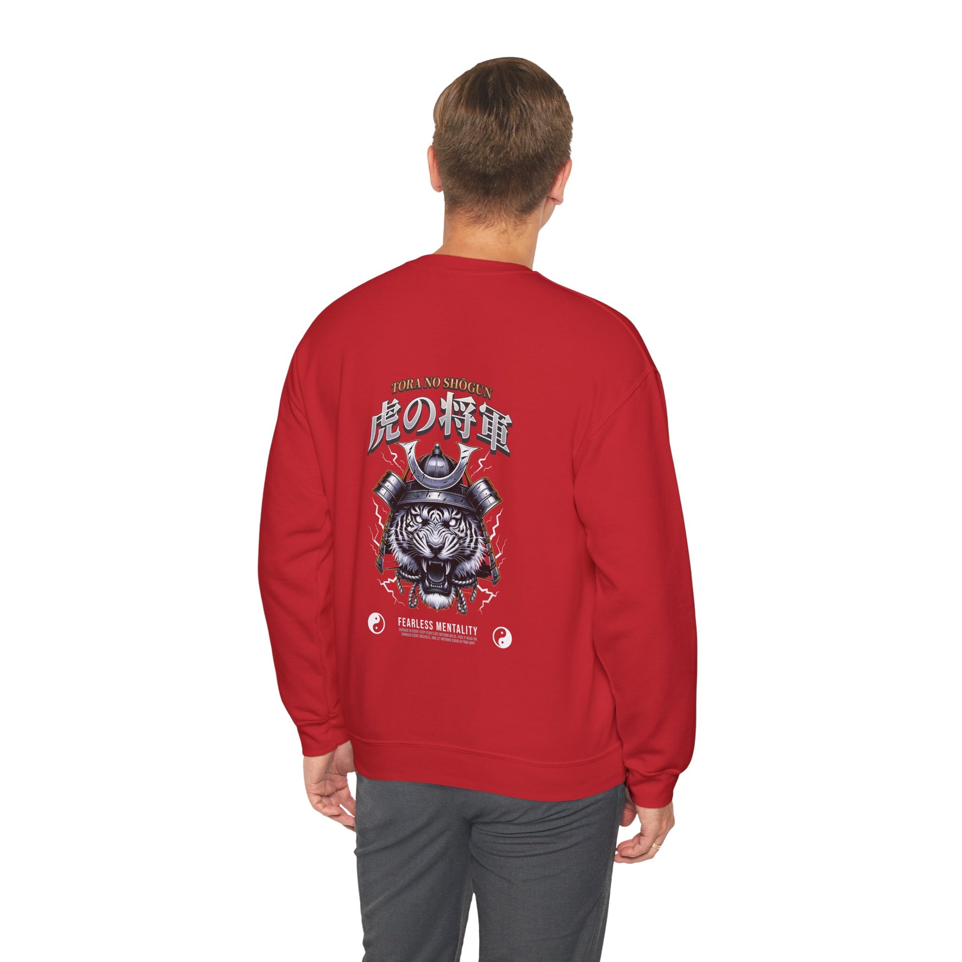 Fearless Samurai Tiger Unisex Crewneck Sweatshirt.