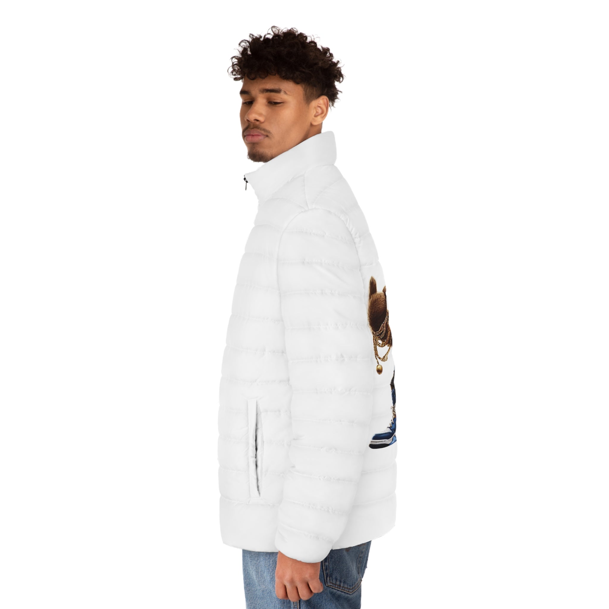 Basketball Teddy Men's Puffer Jacket