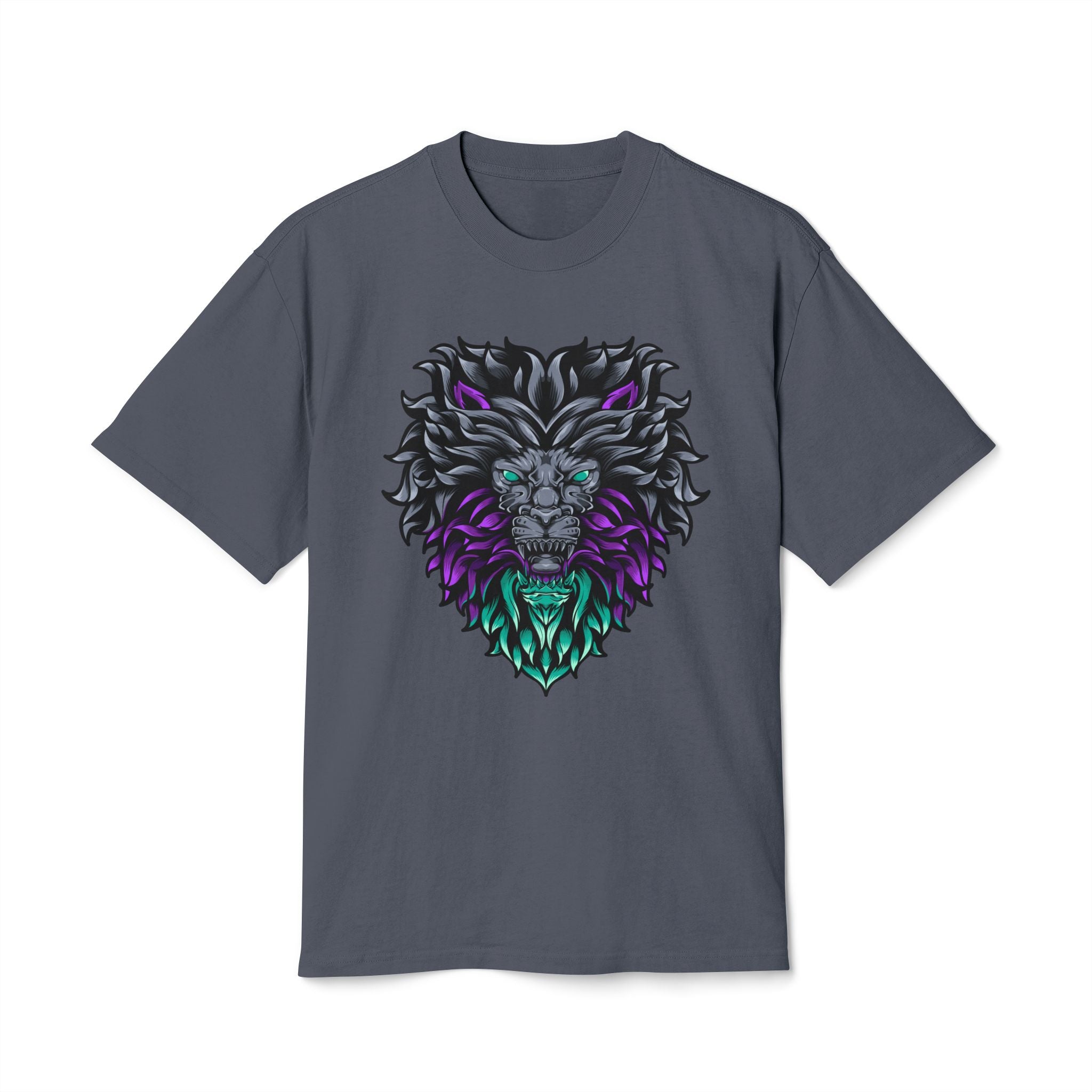 Majestic Lion Graphic Unisex Heavy Faded Tee - Bold & Trendy Fashion