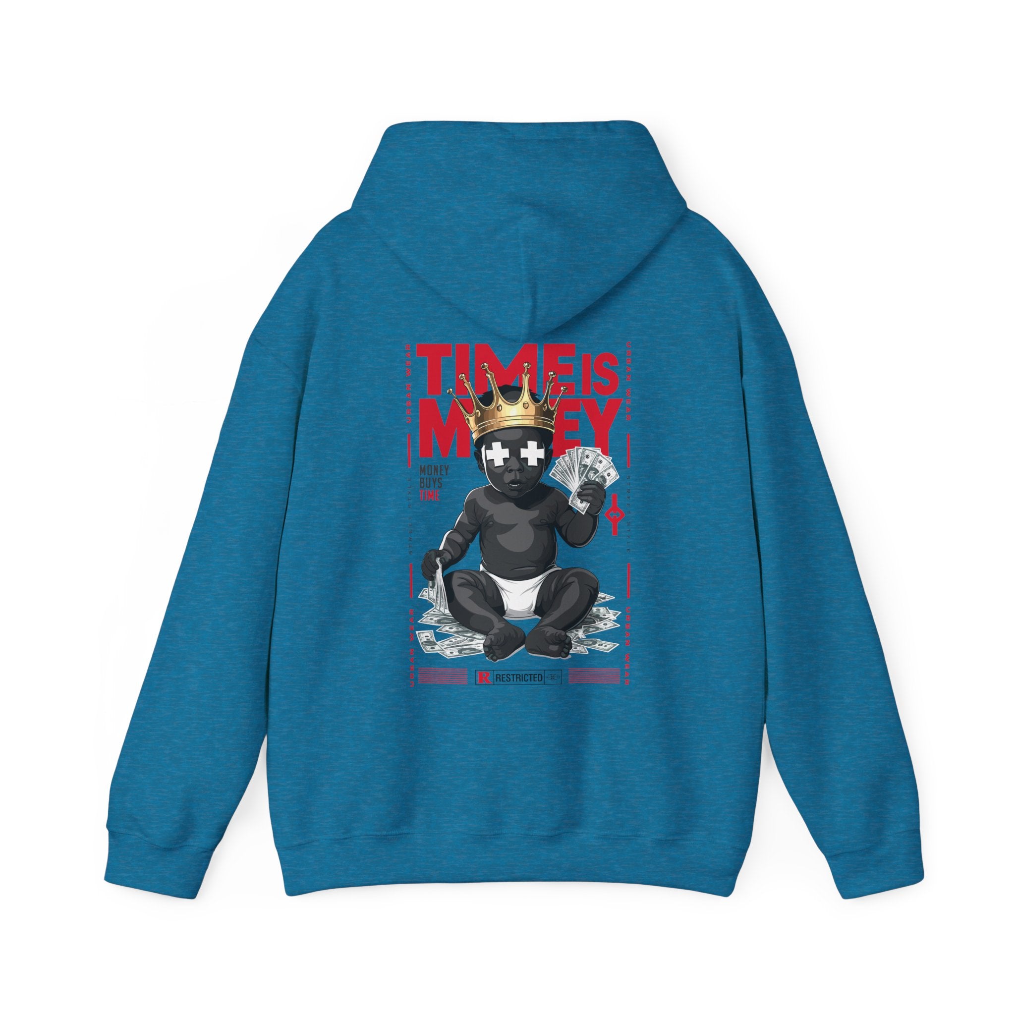 Cool Streetwear Hoodie Time is Money Graphic Sweatshirt for Trendsetters