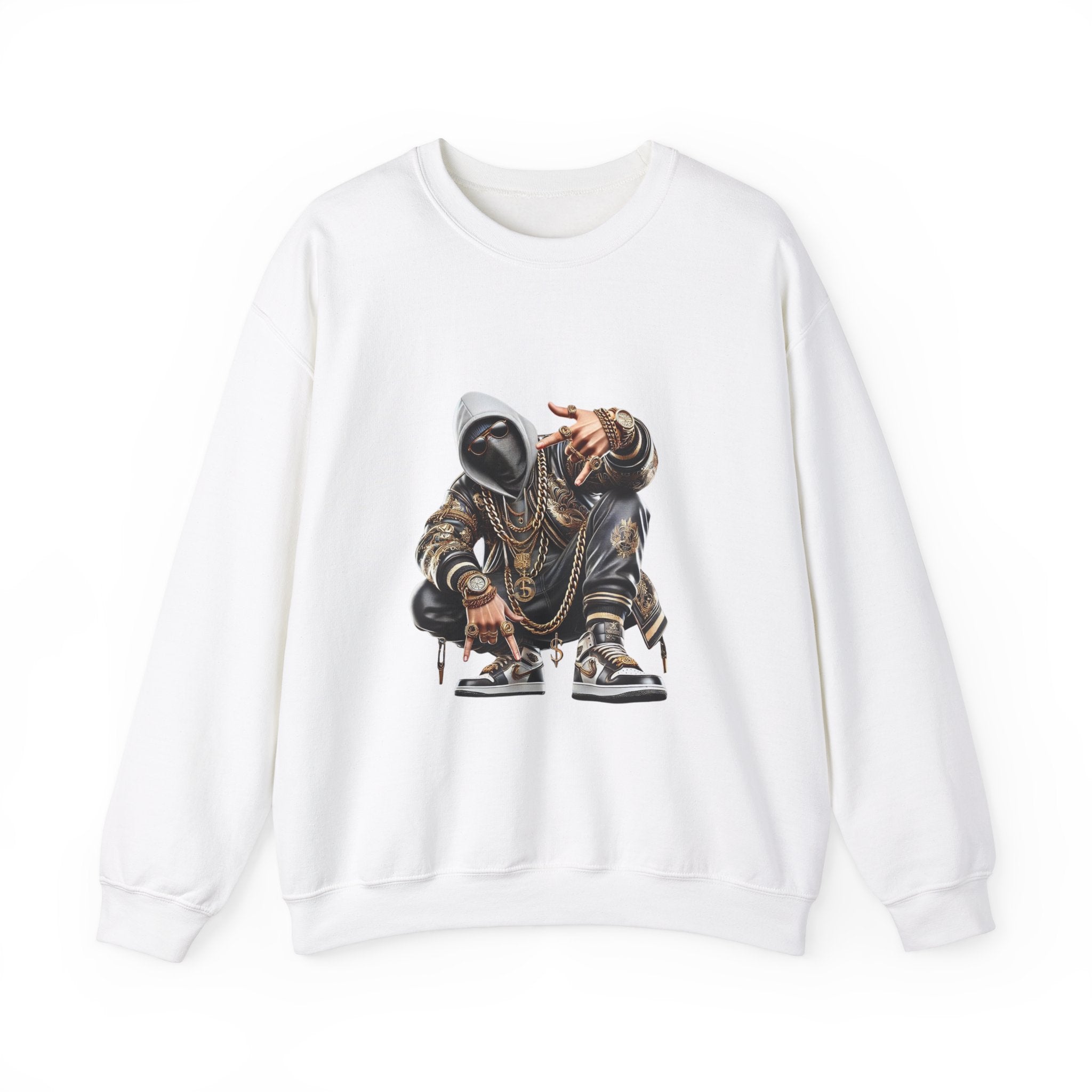 Urban Style Crewneck Sweatshirt - Hip-Hop Inspired Graphic