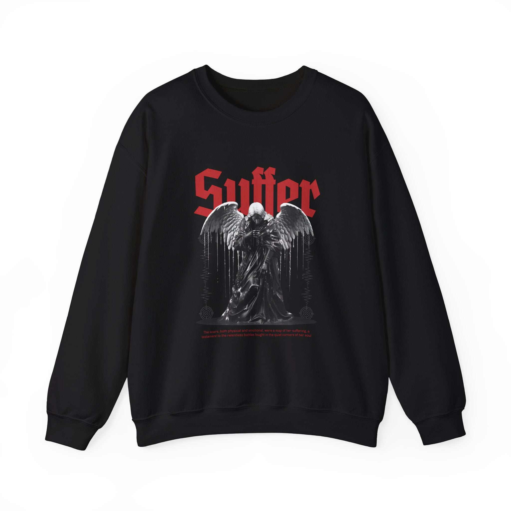 Suffer Unisex Heavy Blend Crewneck Sweatshirt - Bold Graphic Design for Gothic Style Lovers