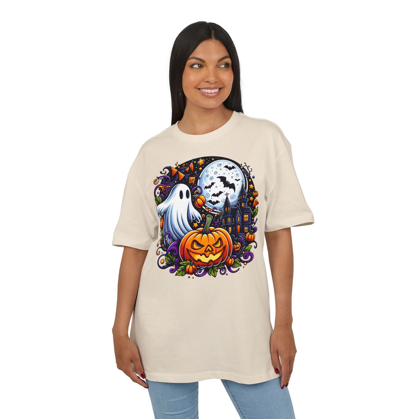 Halloween Boo Unisex Heavy Oversize Tee