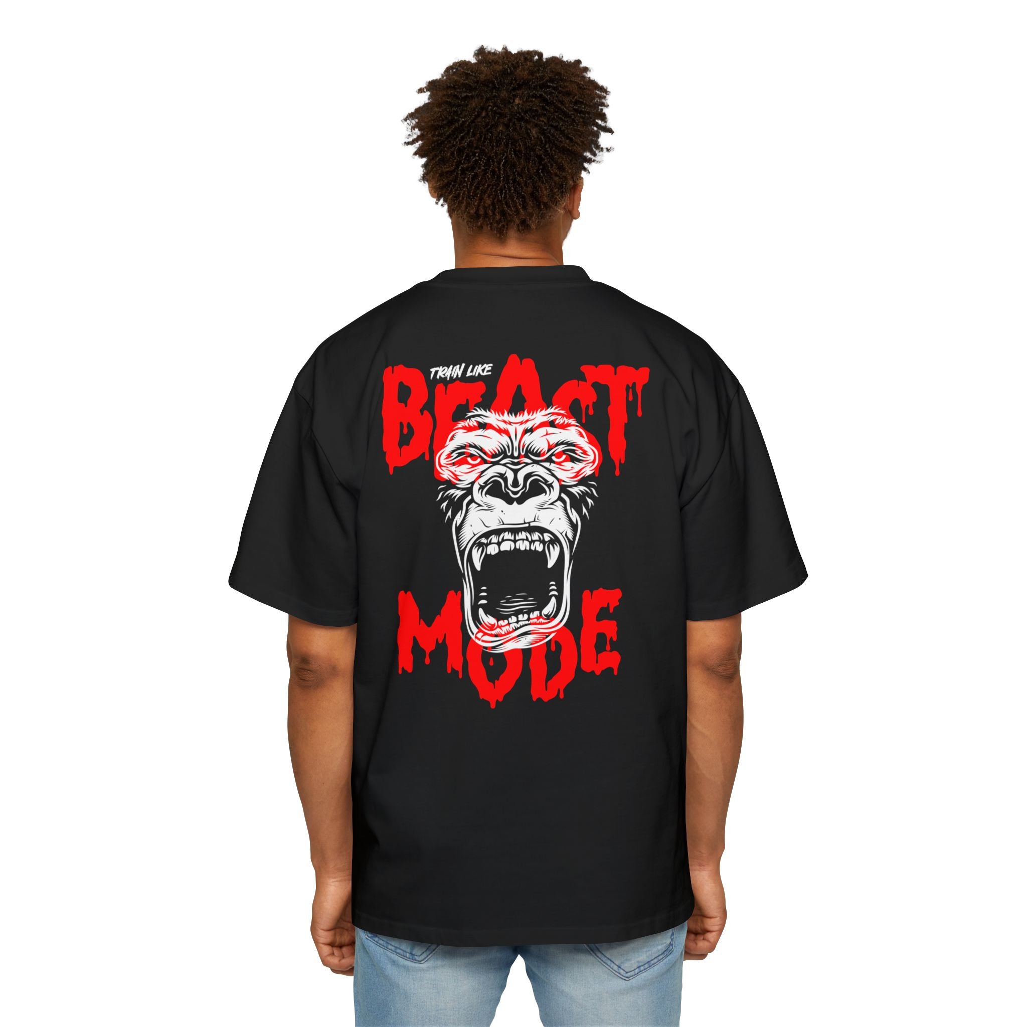 Heavy Oversized Tee - Beast Mode Gym Shirt for Fitness Enthusiasts