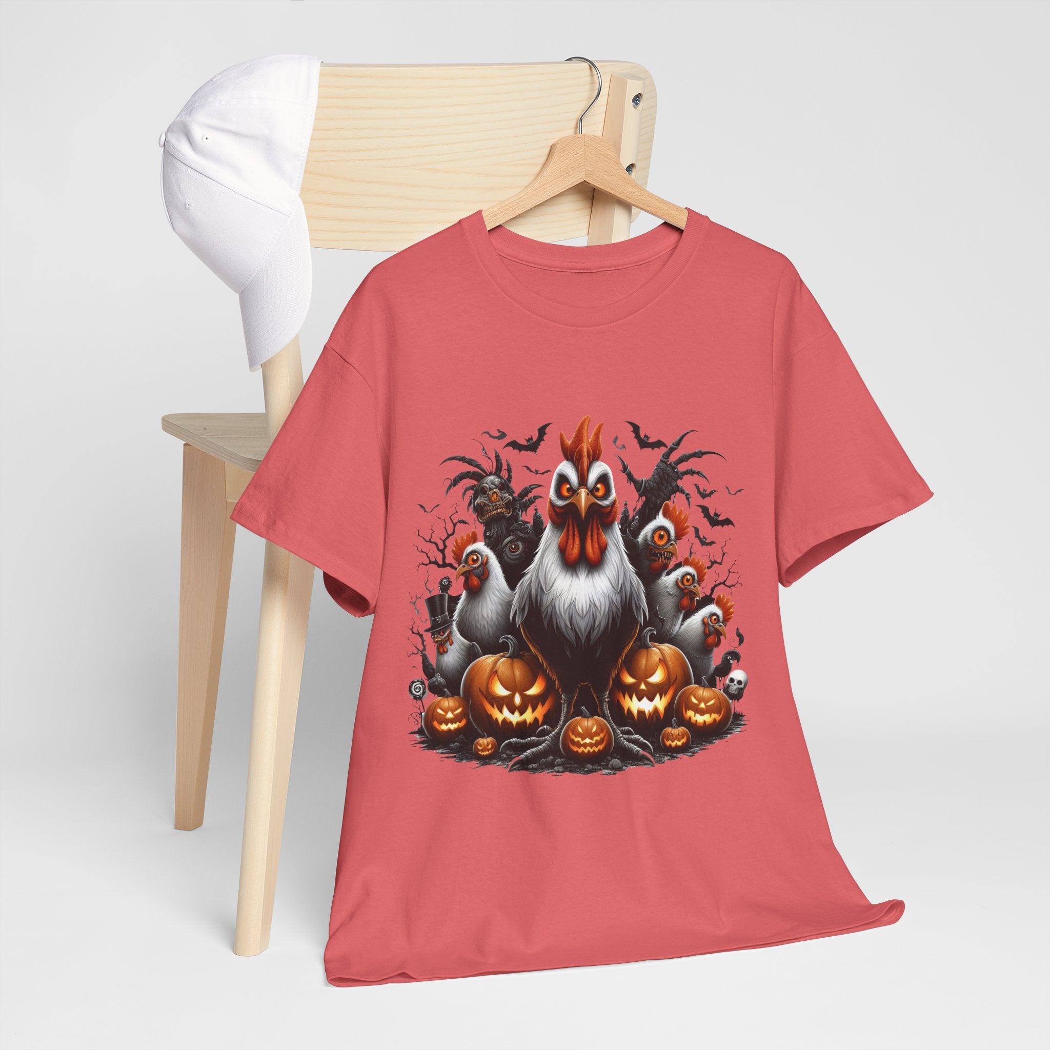 Halloween Chikens Unisex Heavy Cotton Tee